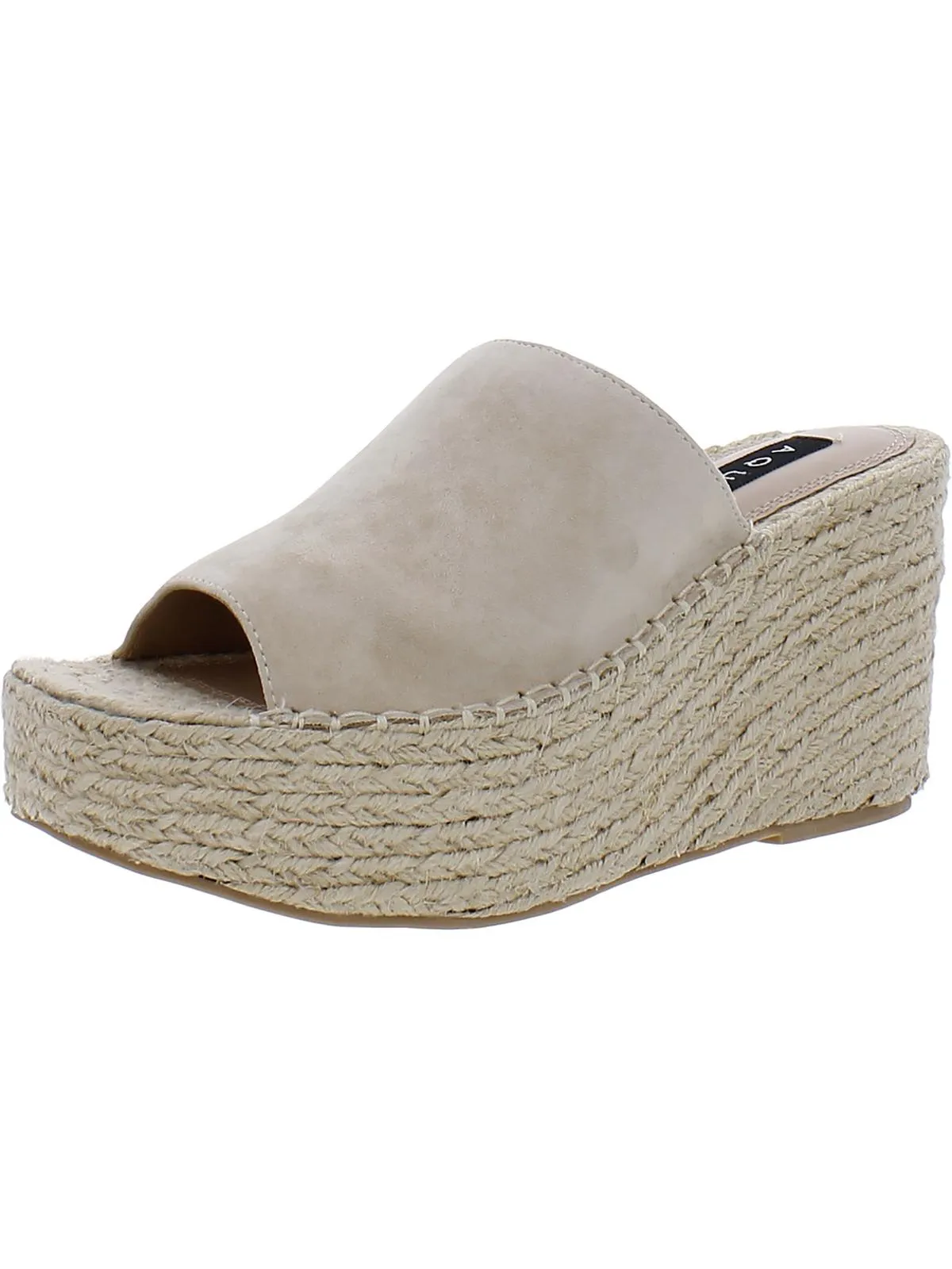 Jacy Womens Leather Slip On Espadrilles