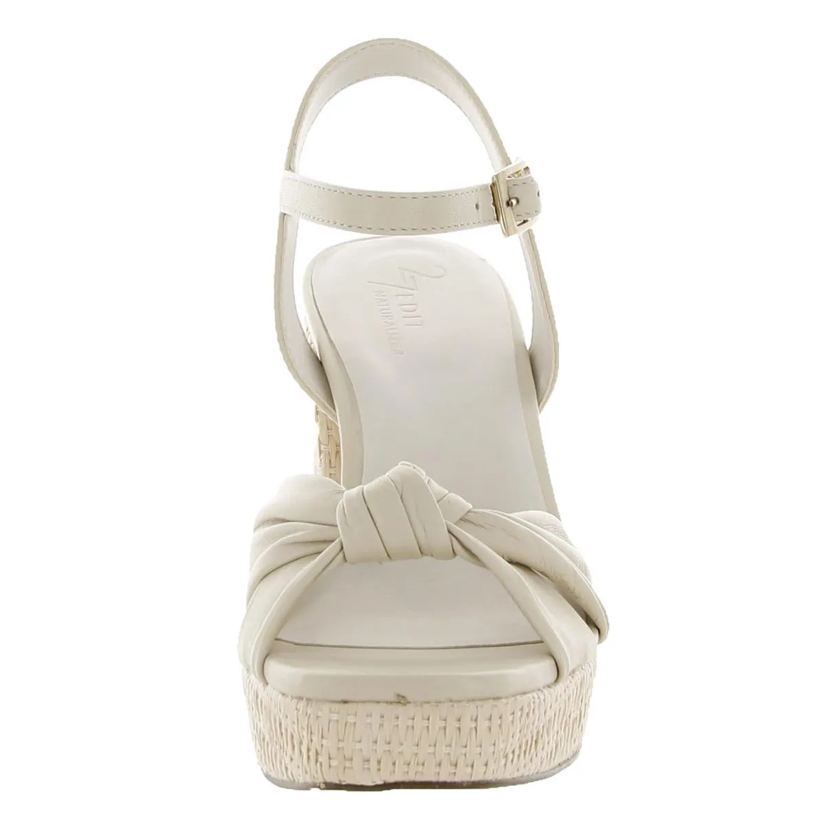 Jennice Womens Leather Slingback Platform Sandals