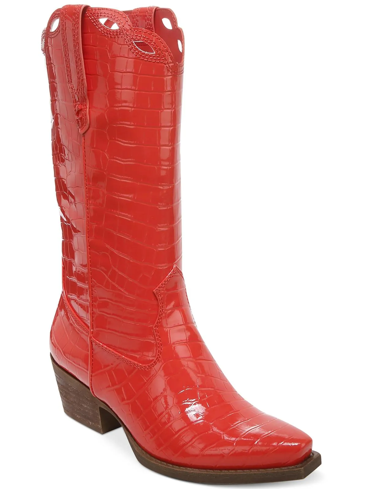 Jill Womens Patent Embossed Cowboy, Western Boots