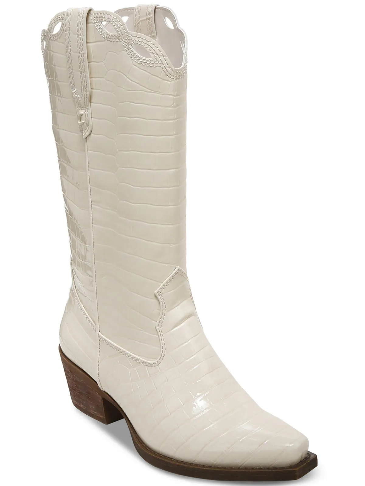 Jill Womens Patent Embossed Cowboy, Western Boots