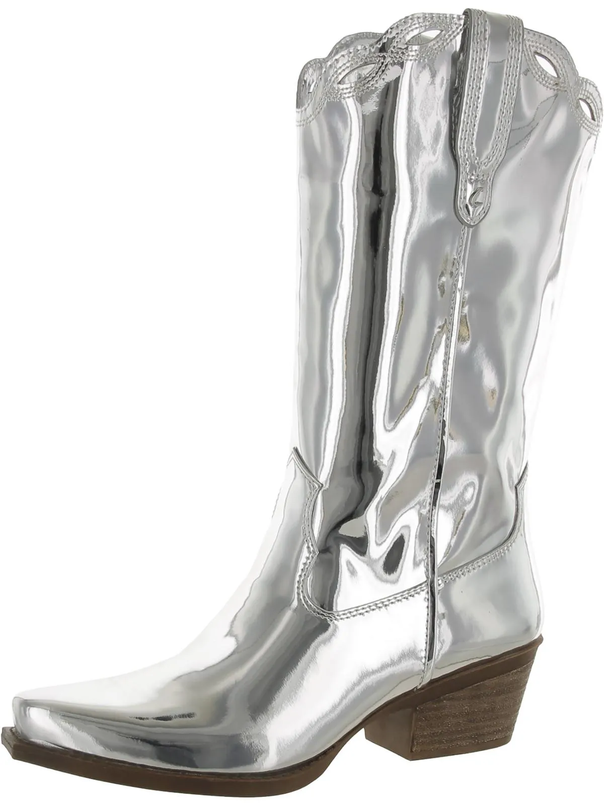 Jill Womens Patent Embossed Cowboy, Western Boots