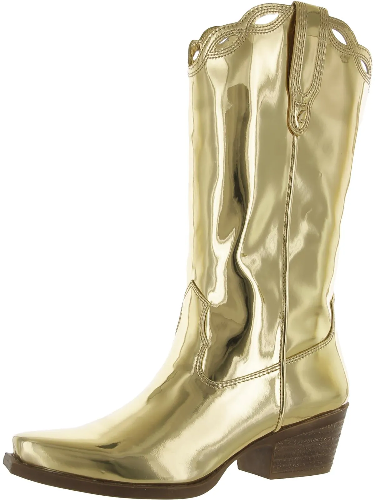 Jill Womens Patent Embossed Cowboy, Western Boots