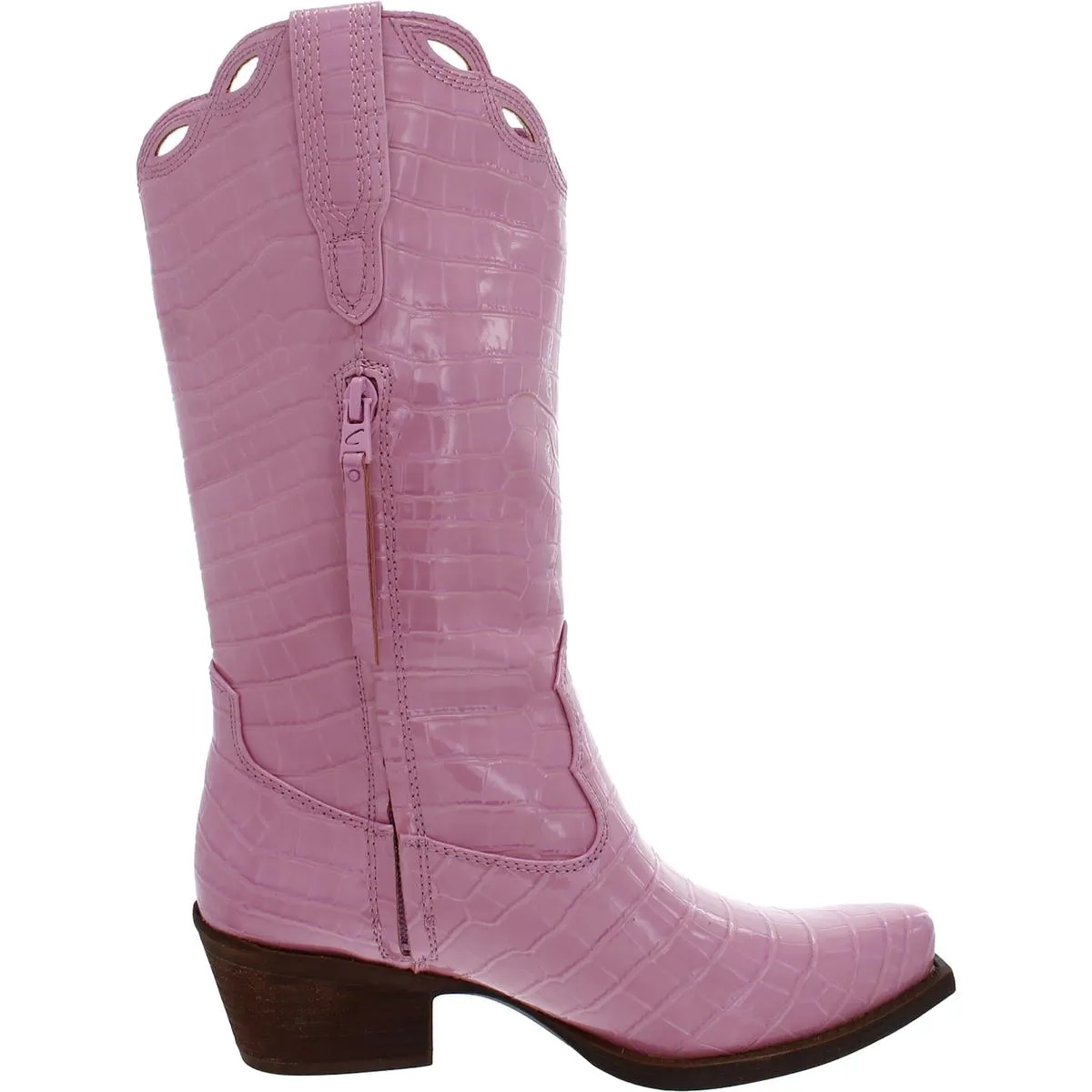 Jill Womens Patent Embossed Cowboy, Western Boots
