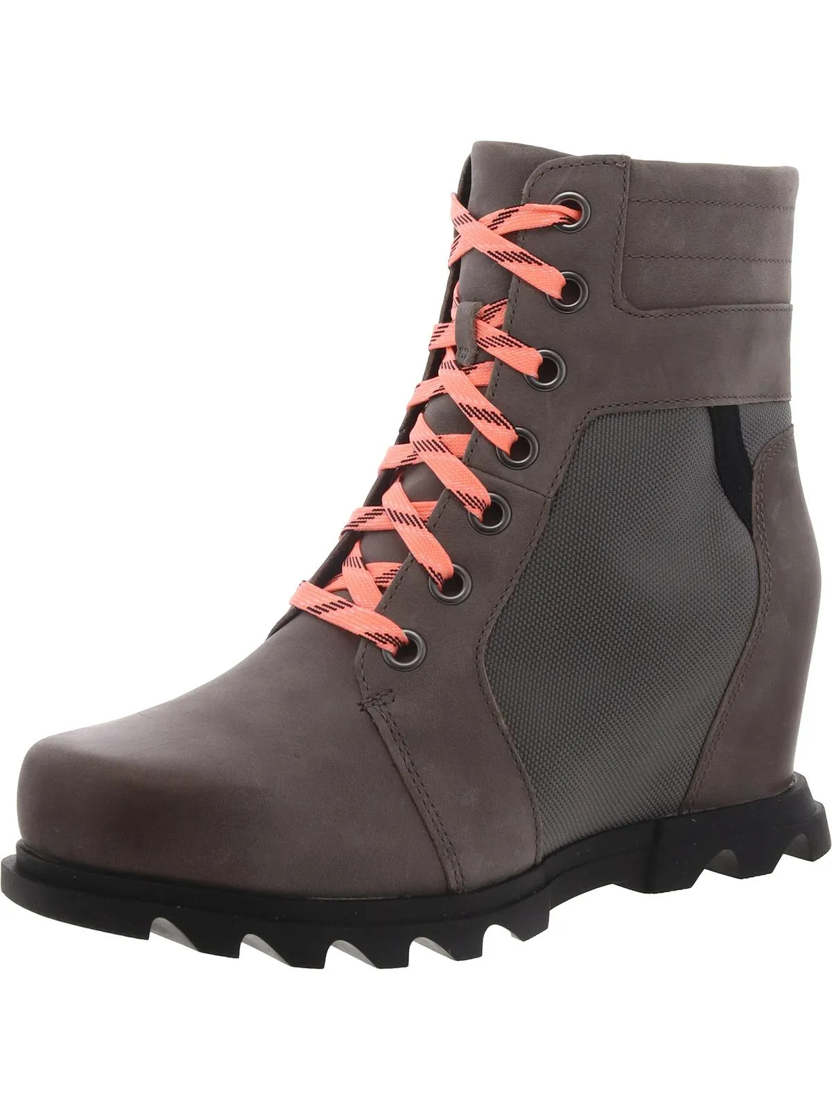 Joan of Arctic Wedge III Lexie Womens Nubuck Round Toe Combat & Lace-up Boots