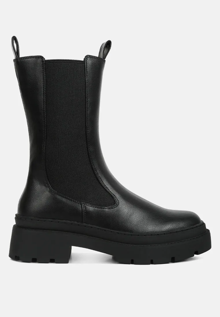 jolt elasticated gussets lug sole boots