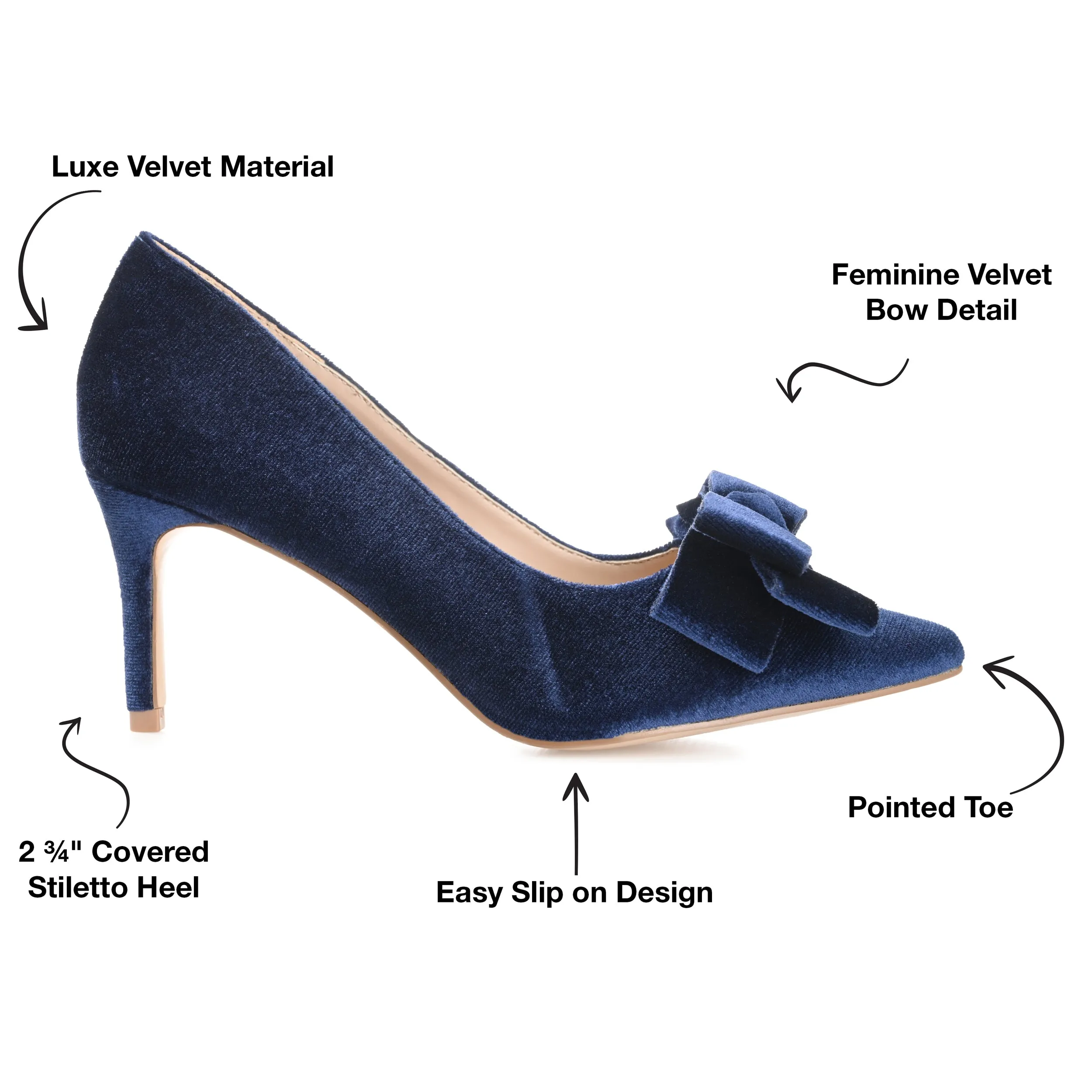 Journee Collection Women's Crystol Wide Width Pump