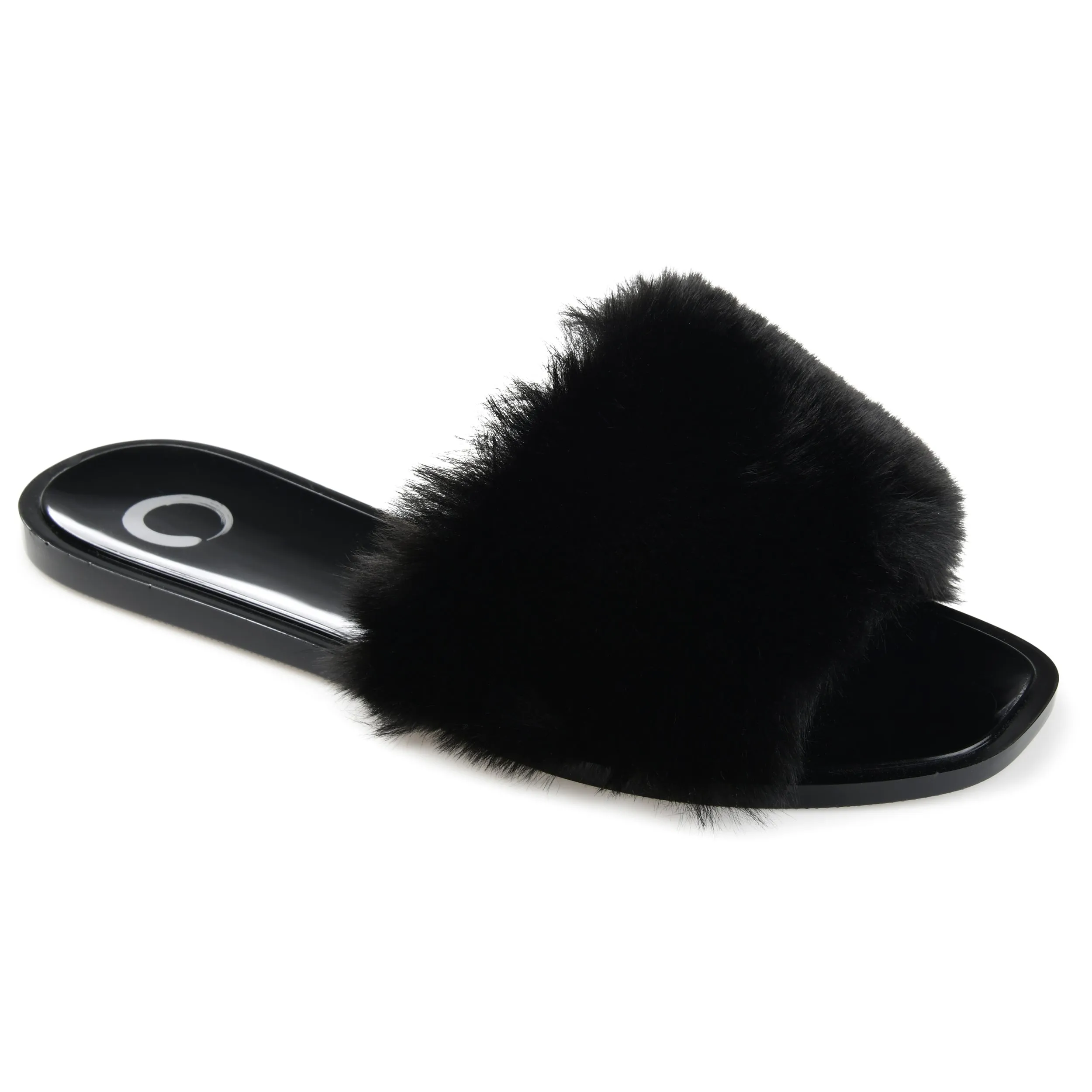 Journee Collection Women's Faux Fur Dusk Slide