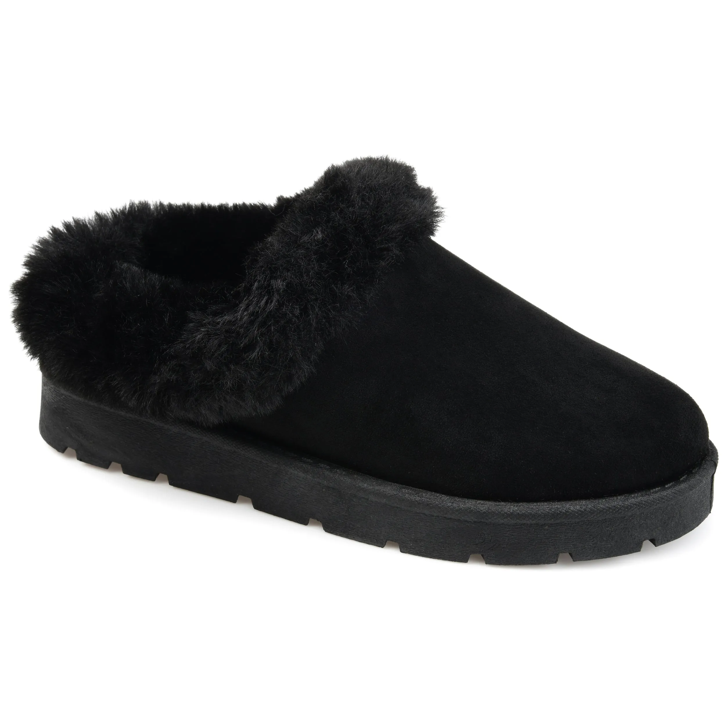 Journee Collection Women's Faux Fur Trim Whisp Slipper