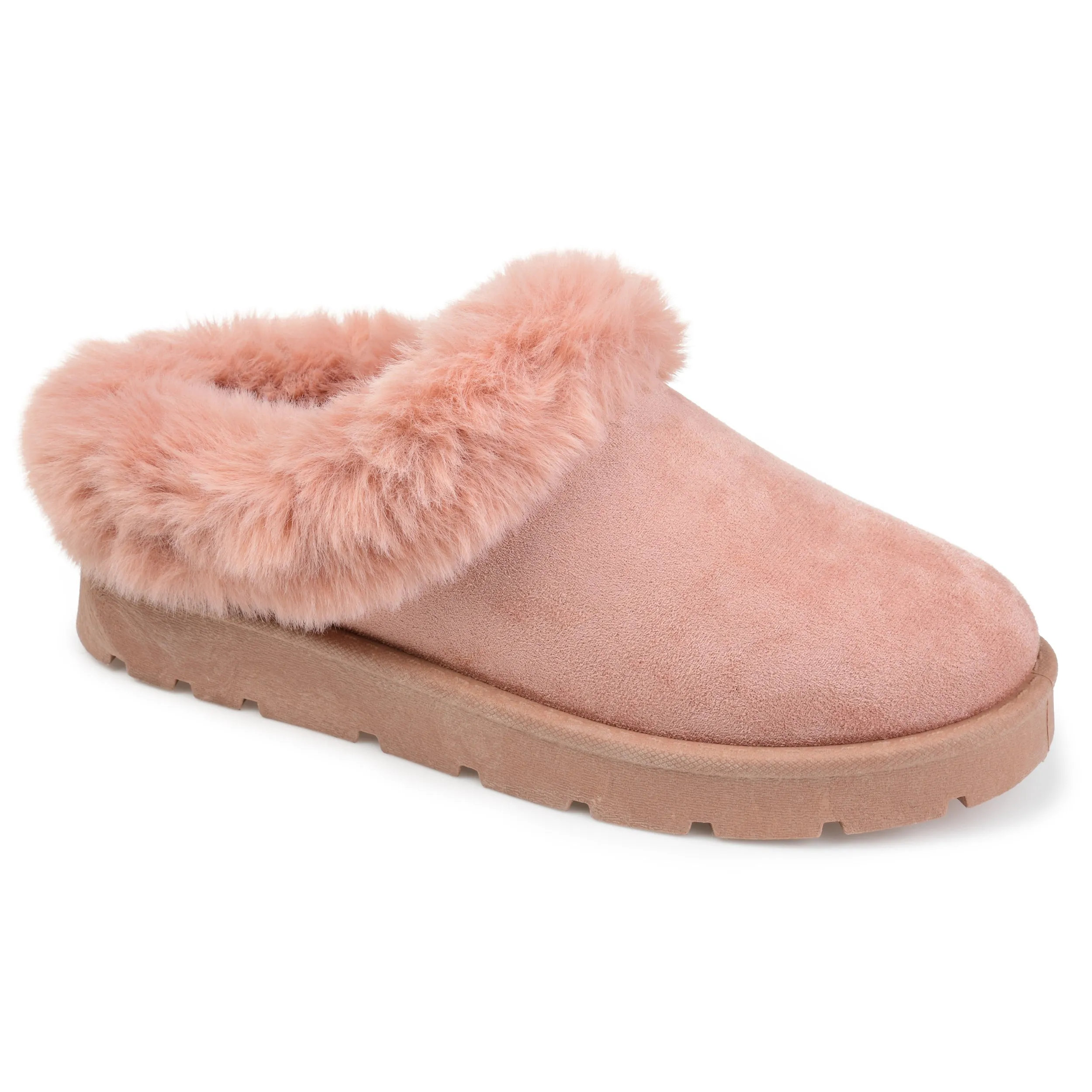 Journee Collection Women's Faux Fur Trim Whisp Slipper