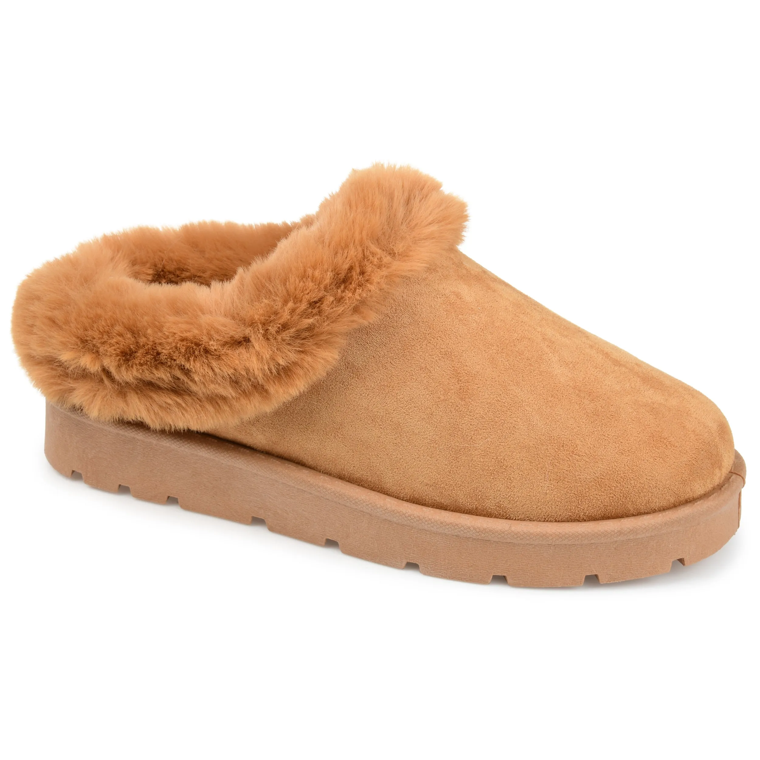 Journee Collection Women's Faux Fur Trim Whisp Slipper