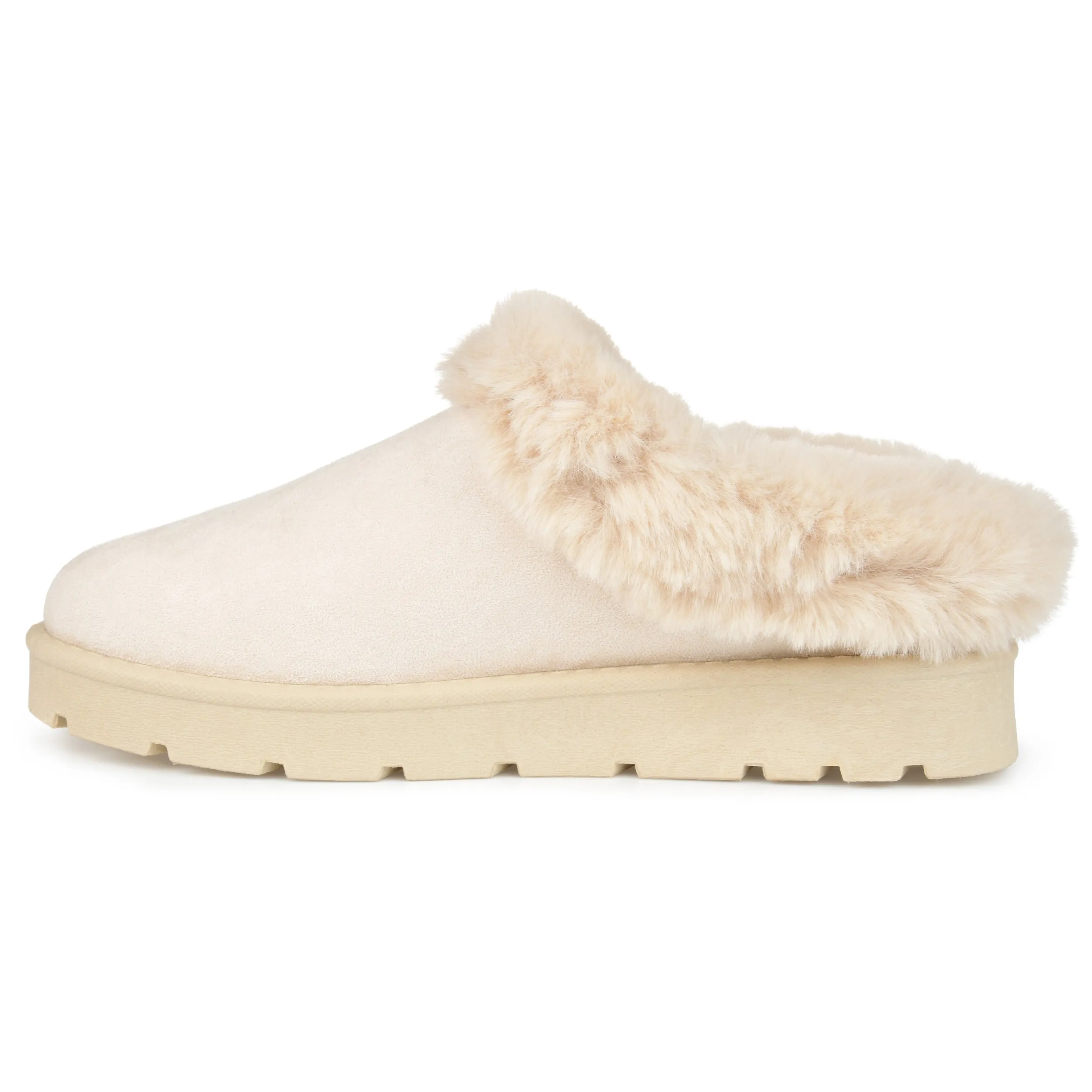 Journee Collection Women's Faux Fur Trim Whisp Slipper