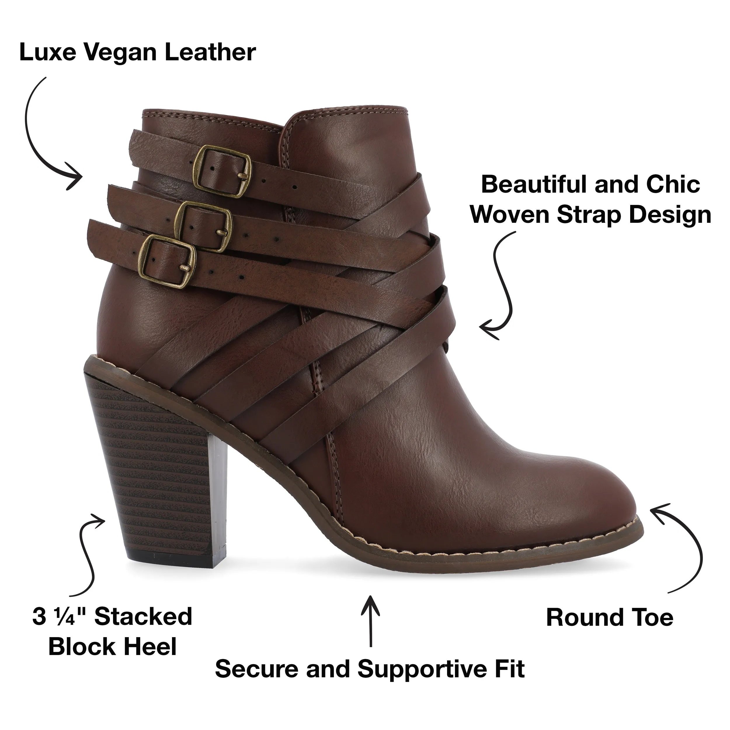 Journee Collection Women's Strap Bootie