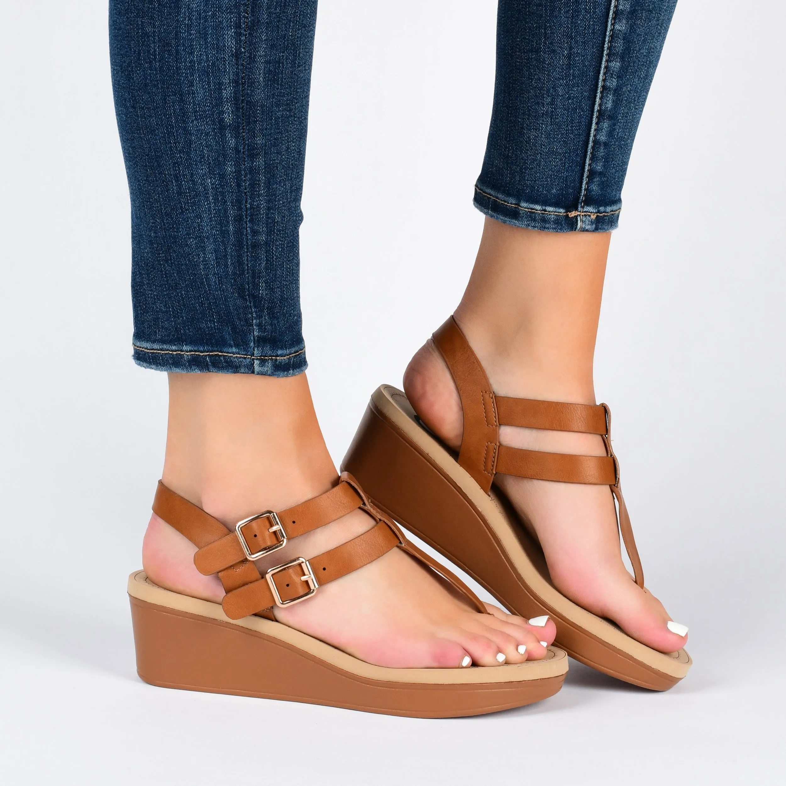 Journee Collection Women's Tru Comfort Foam Bianca Wedge Sandal