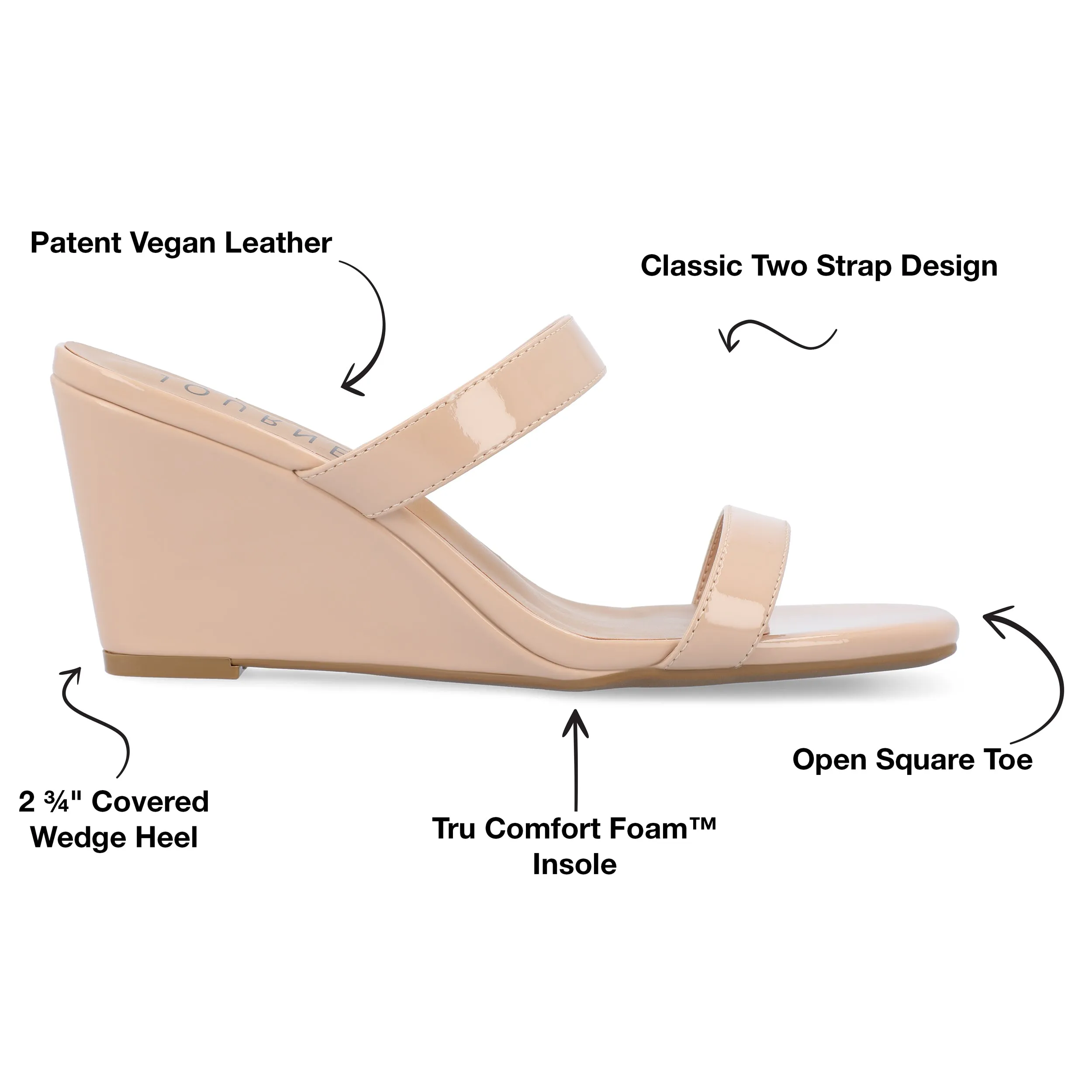Journee Collection Women's Tru Comfort Foam Clover Wedge Sandals