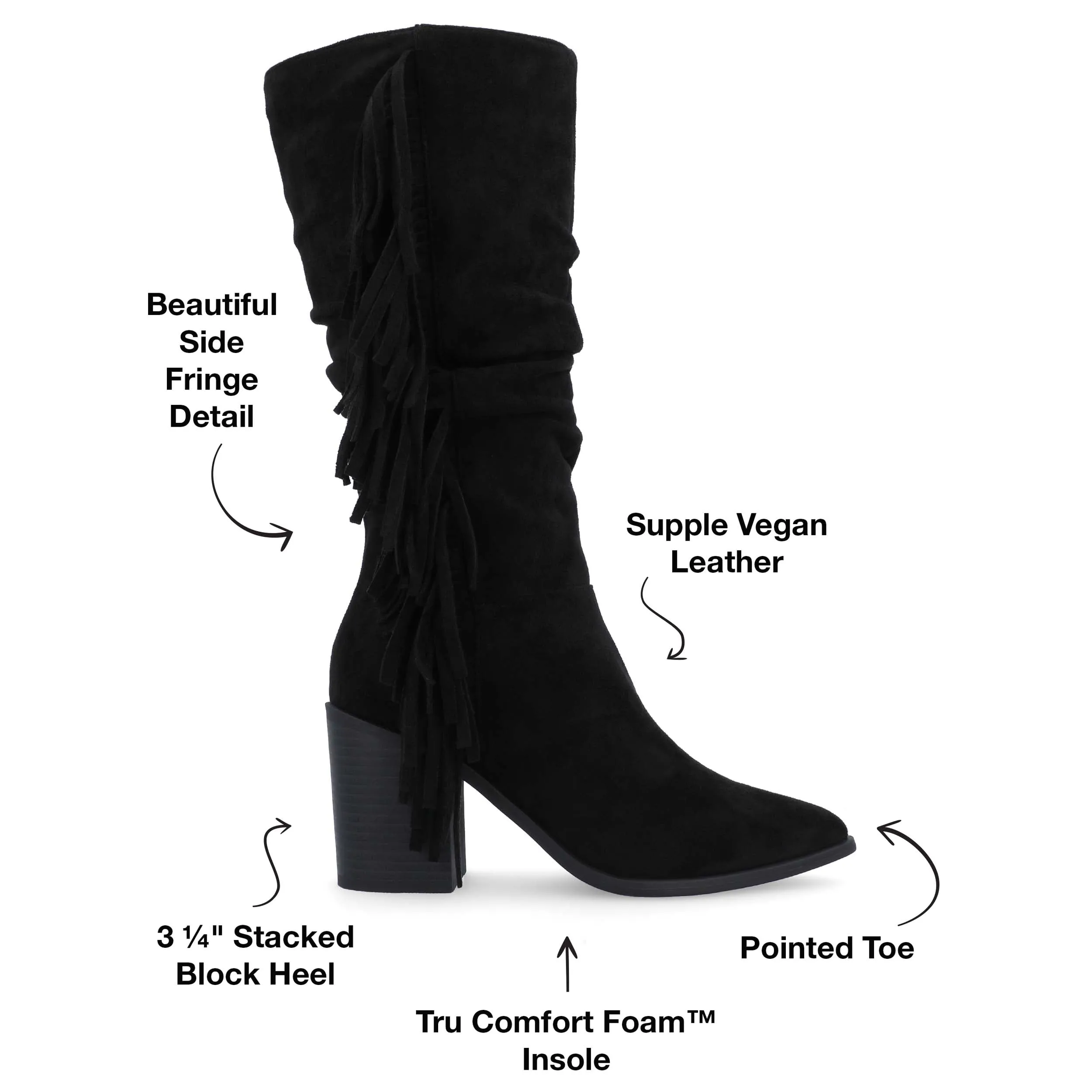 Journee Collection Women's Tru Comfort Foam Hartly Wide Calf Boot