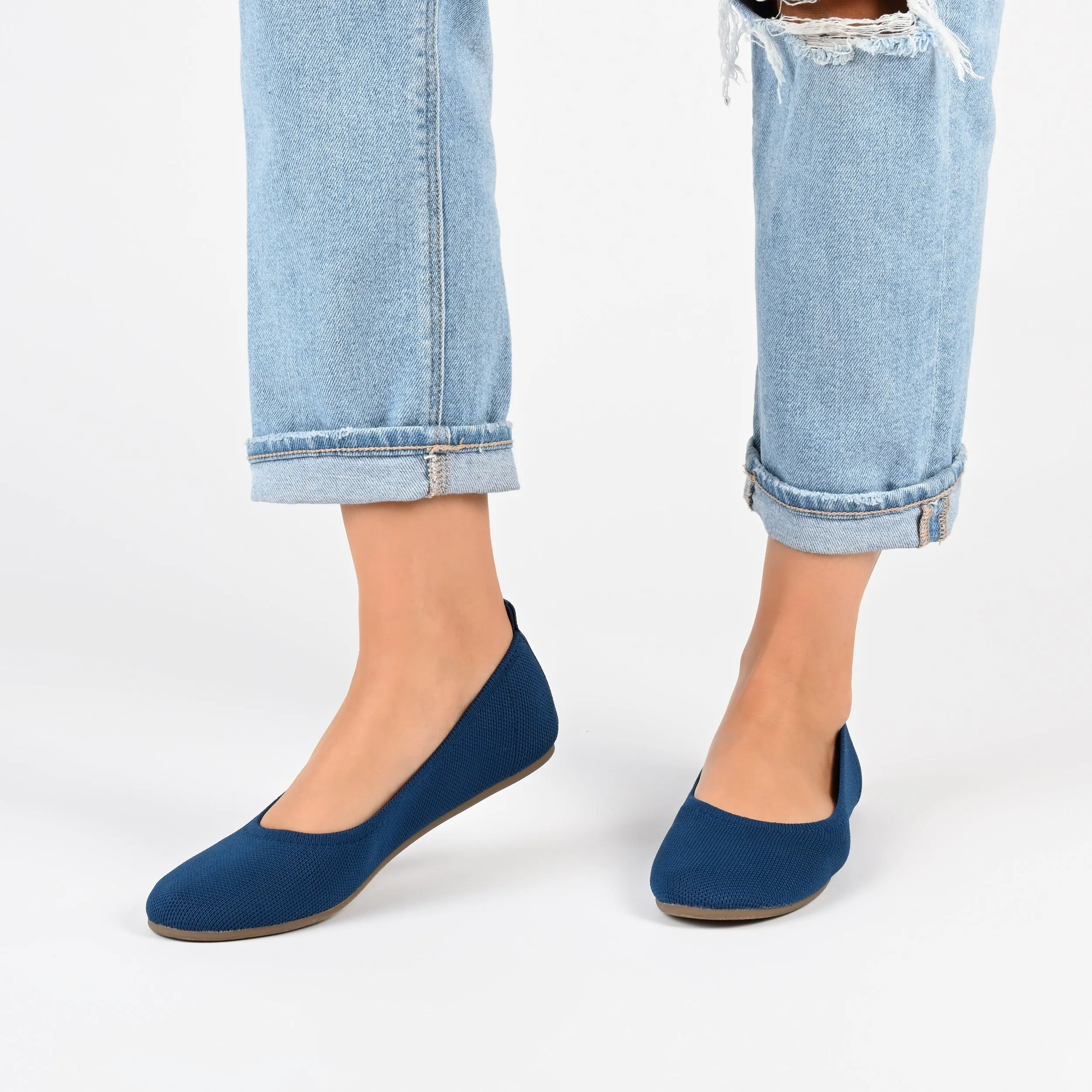 Journee Collection Women's Tru Comfort Foam Jersie Foldable Flat