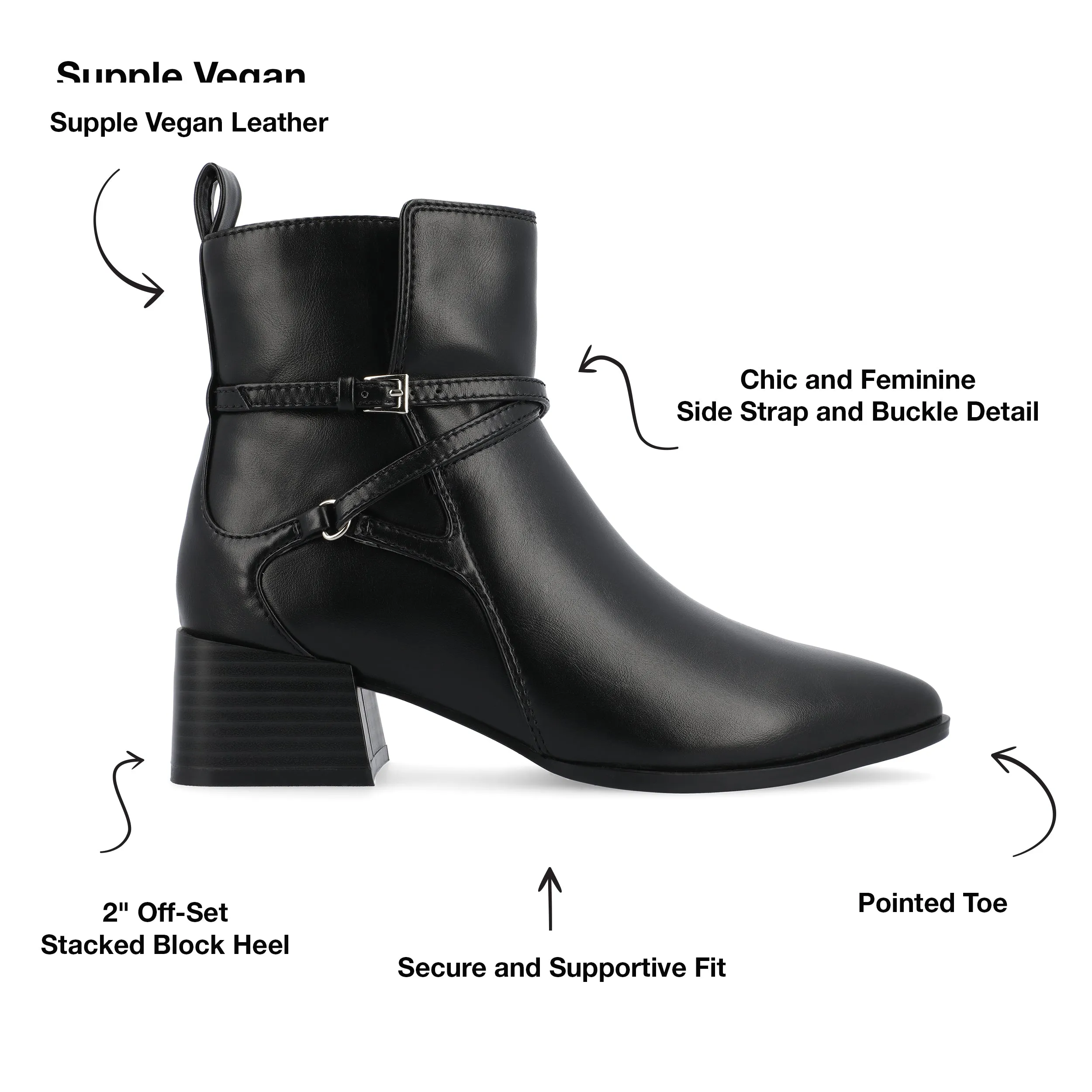Journee Collection Women's Tru Comfort Foam Wide Width Estelle Booties