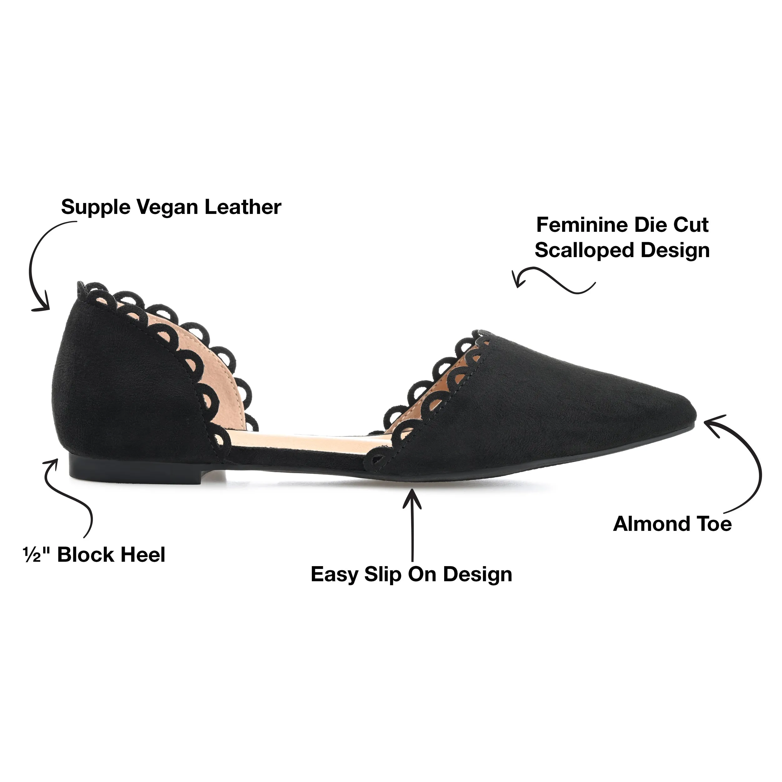 Journee Collection Women's Wide Width Jezlin Flat