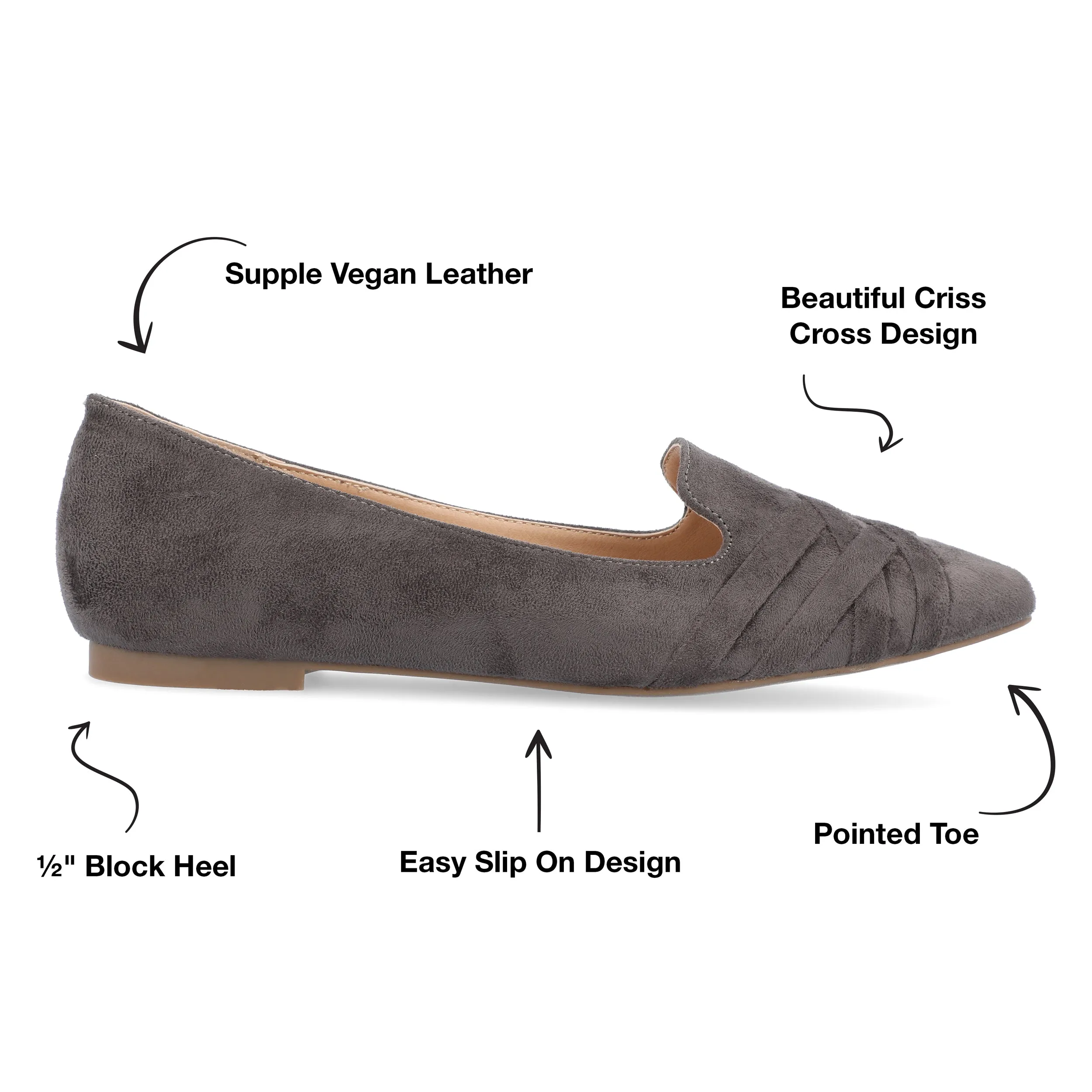 Journee Collection Women's Wide Width Mindee Flat