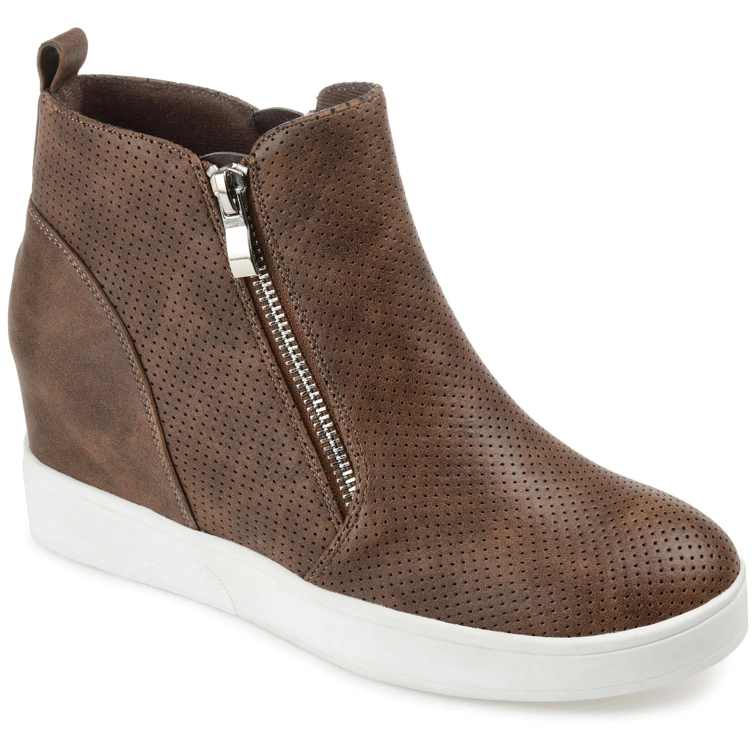 Journee Collection Women's Wide Width Pennelope Sneaker Wedge