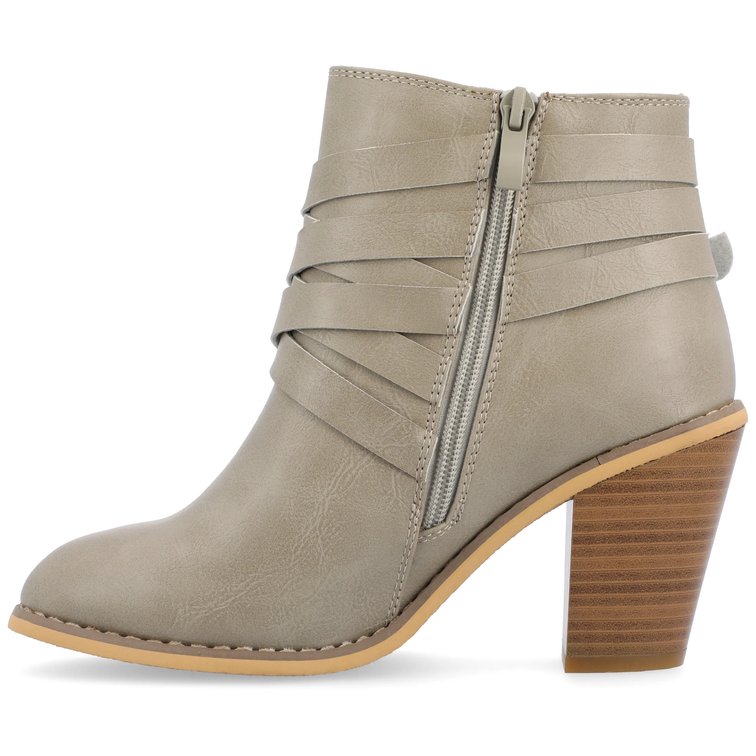 Journee Collection Women's Wide Width Strap Bootie