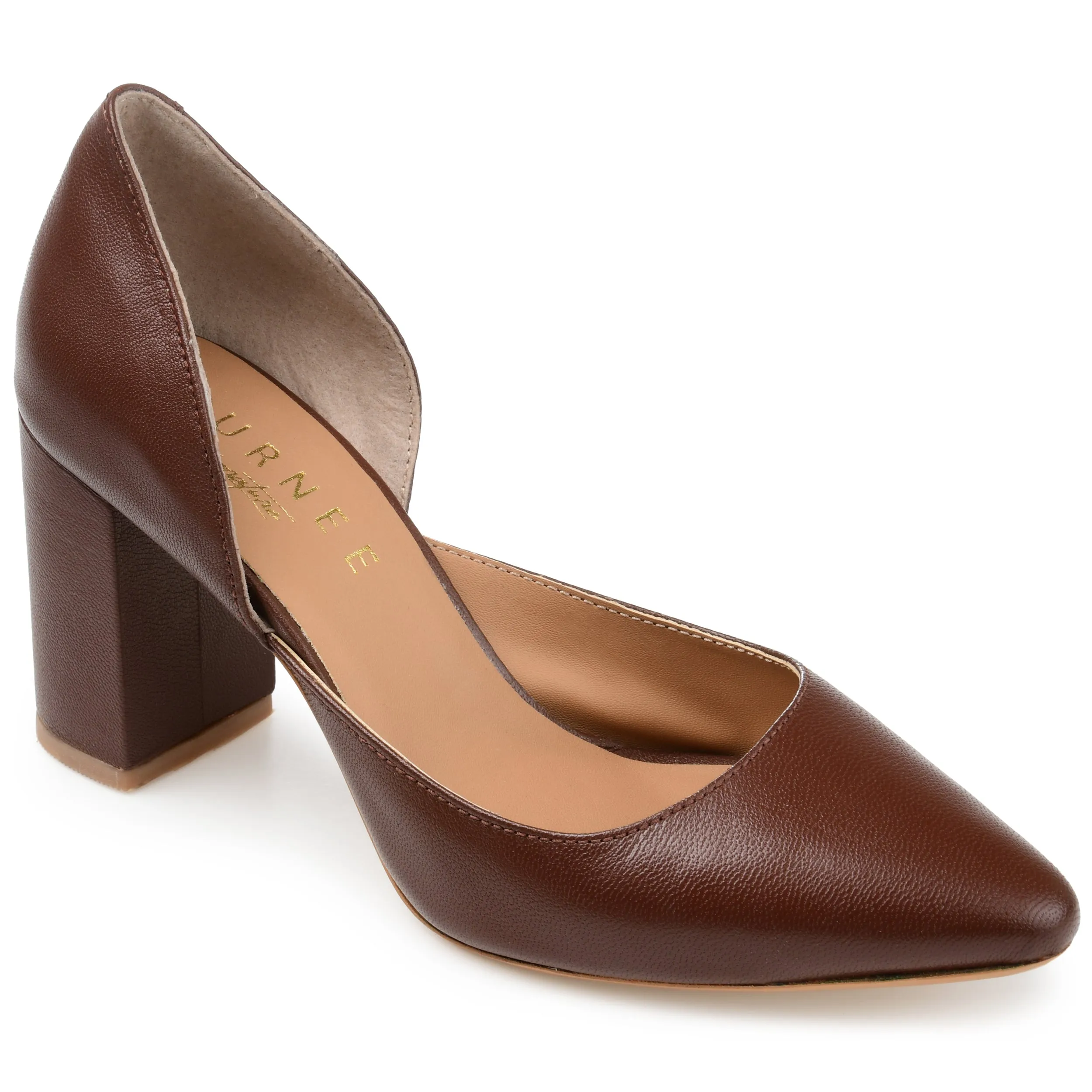 Journee Signature Women's Genuine Leather Jillian Pump