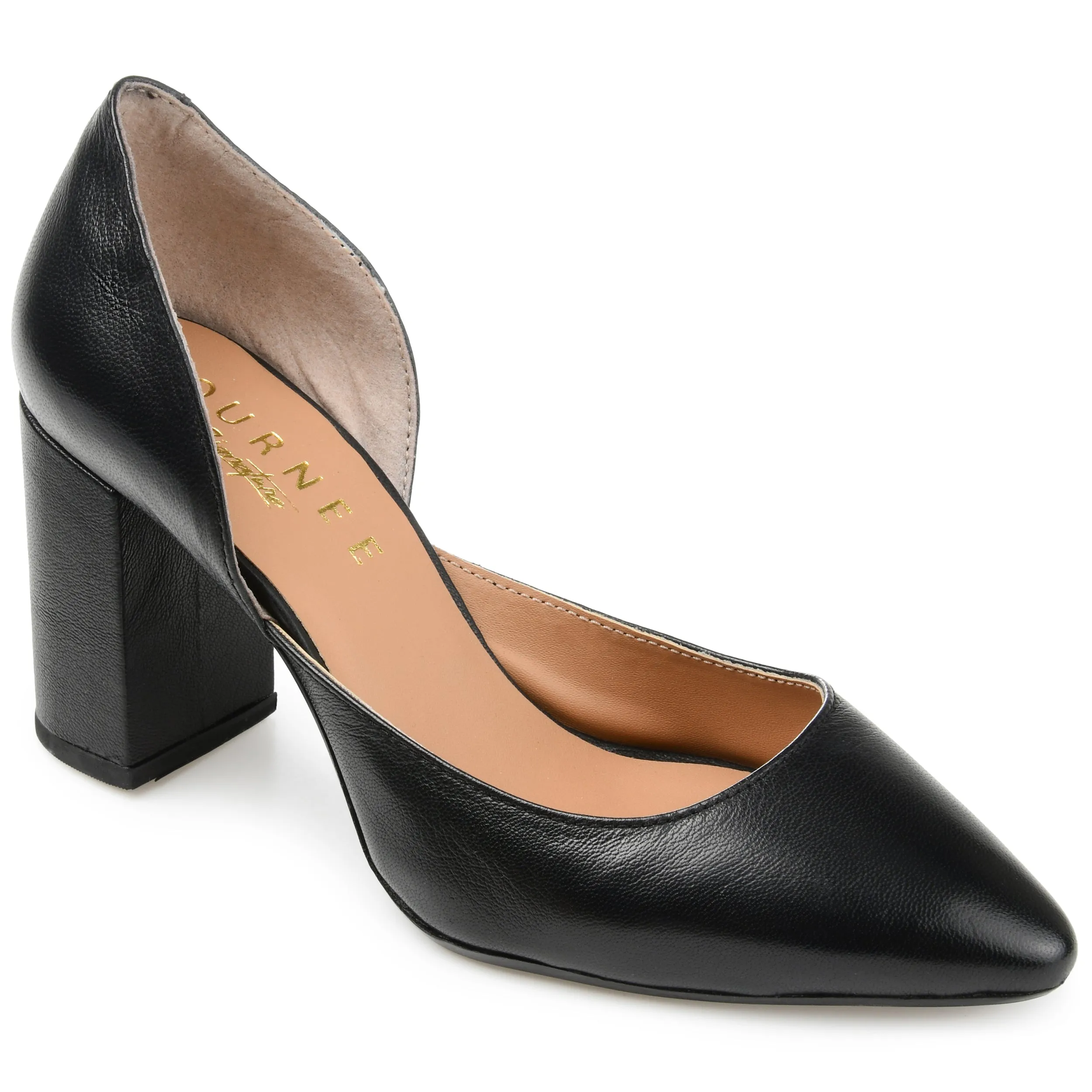 Journee Signature Women's Genuine Leather Jillian Pump