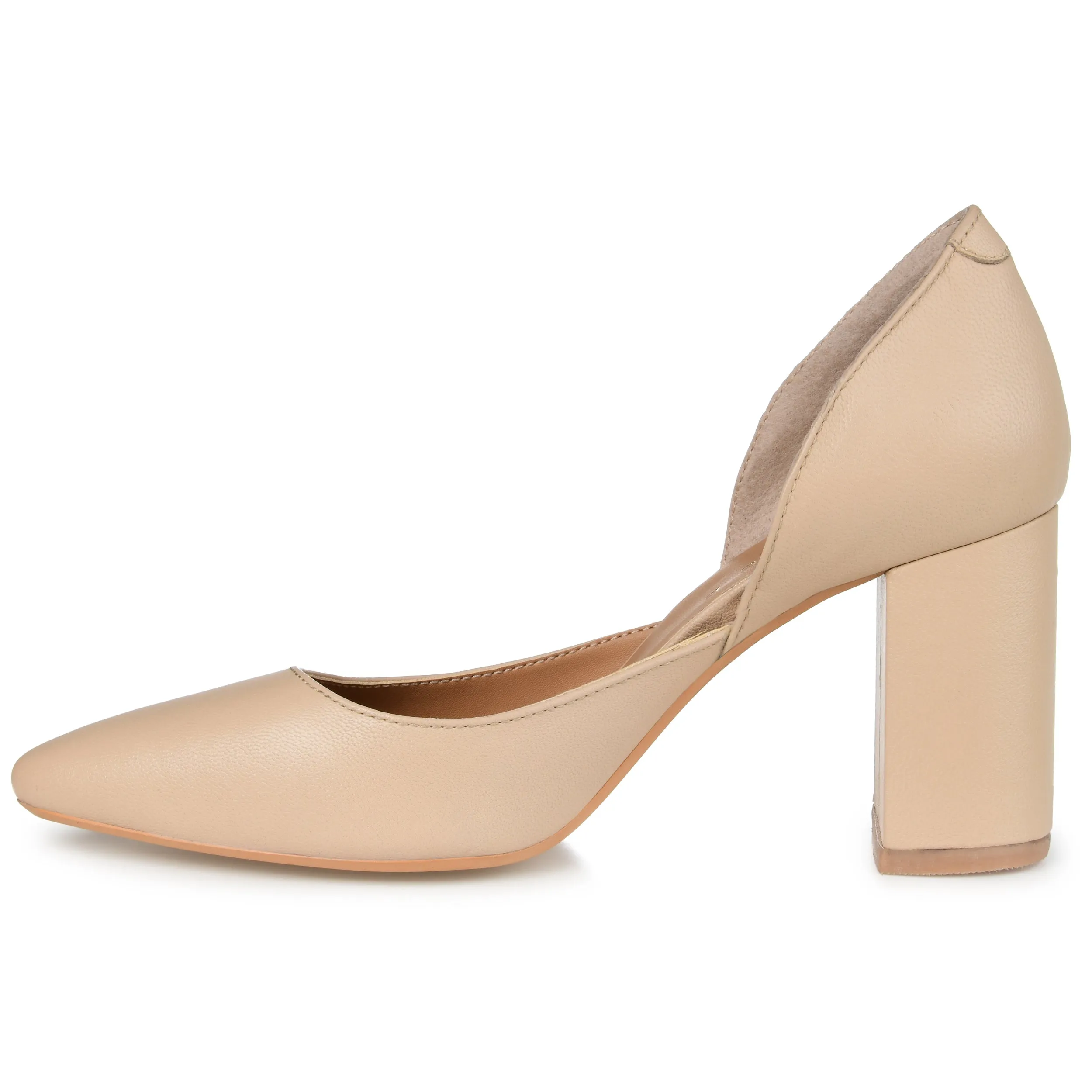 Journee Signature Women's Genuine Leather Jillian Pump
