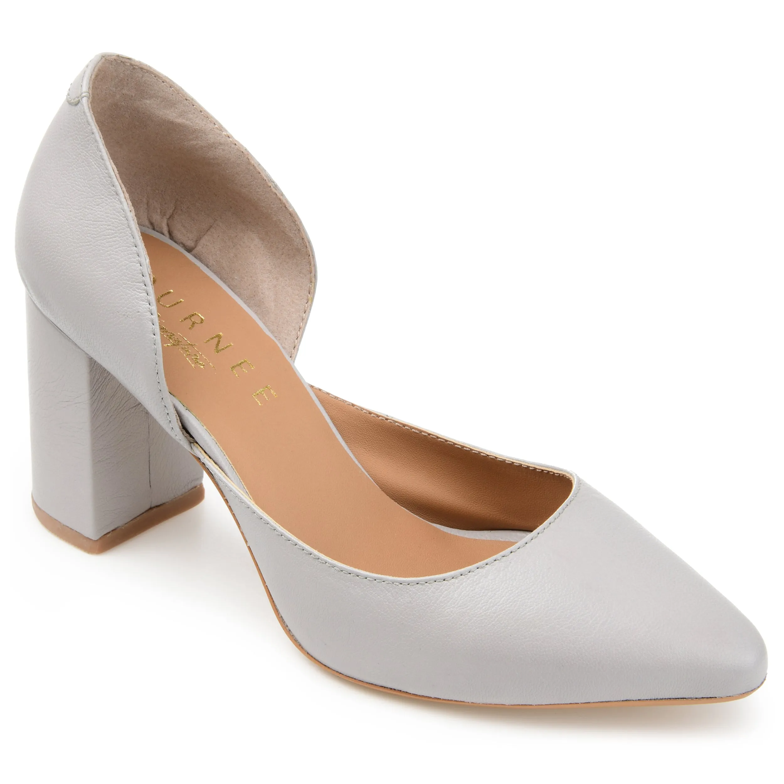 Journee Signature Women's Genuine Leather Jillian Pump