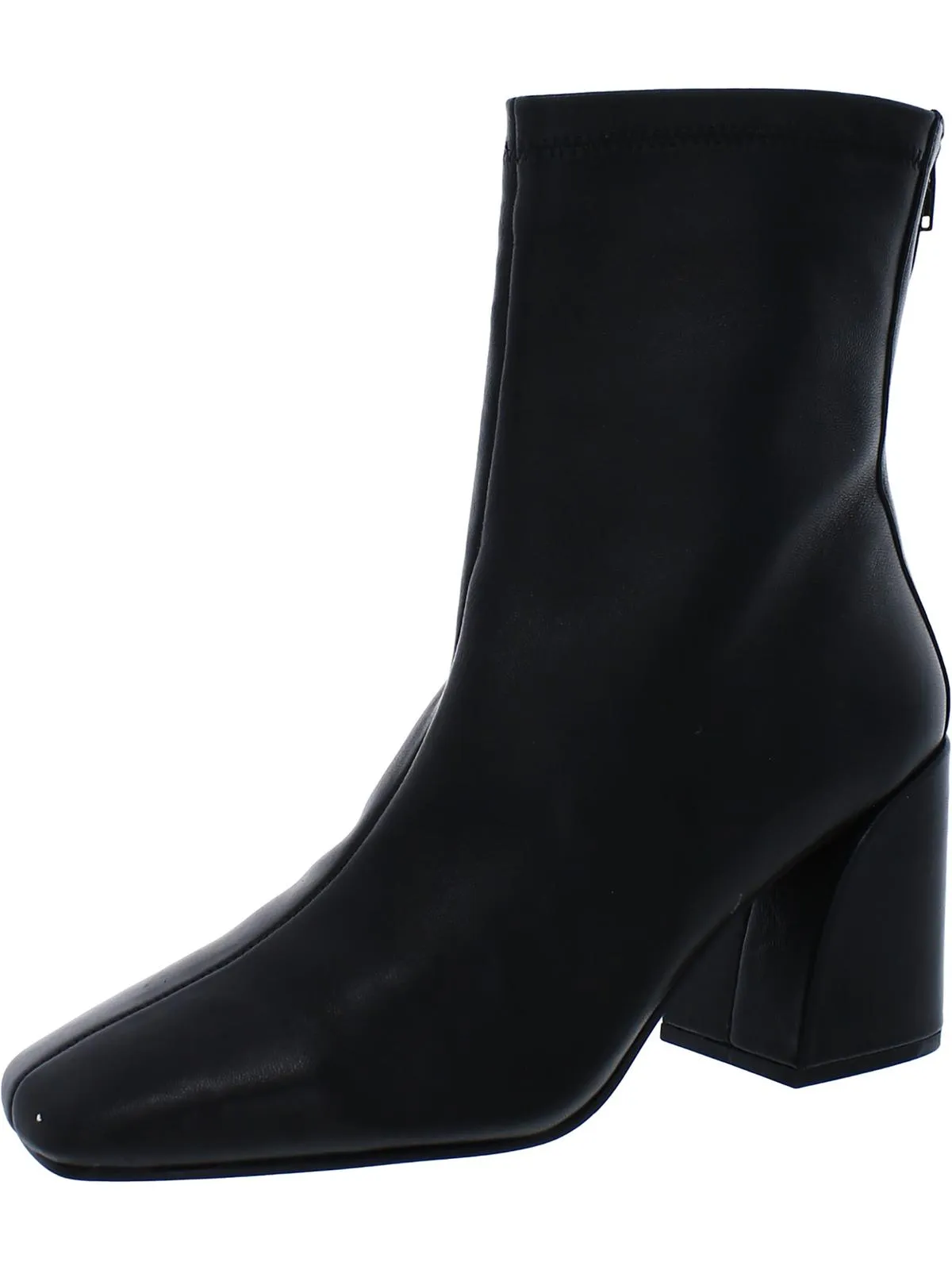 Julie Womens Leather Square Toe Mid-Calf Boots