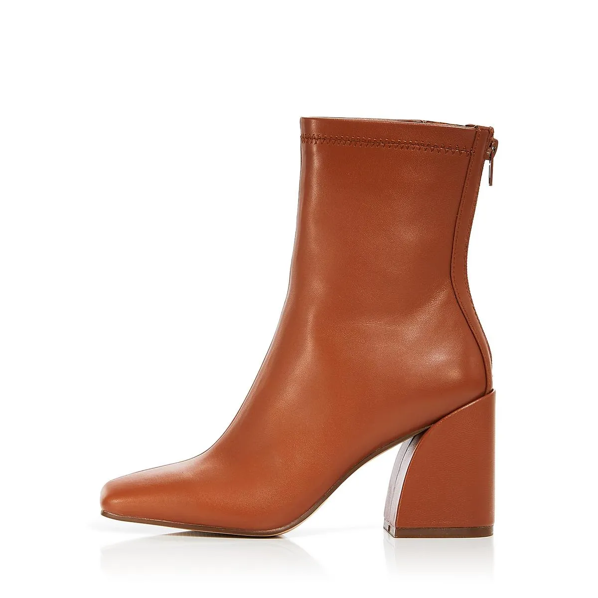 Julie Womens Leather Square Toe Mid-Calf Boots