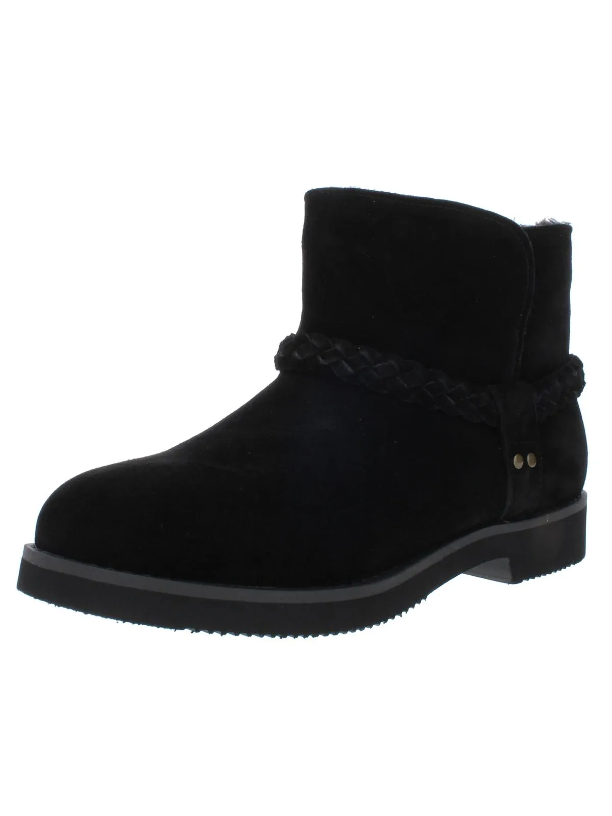 Kaii Womens Suede Faux Fur Lined Booties
