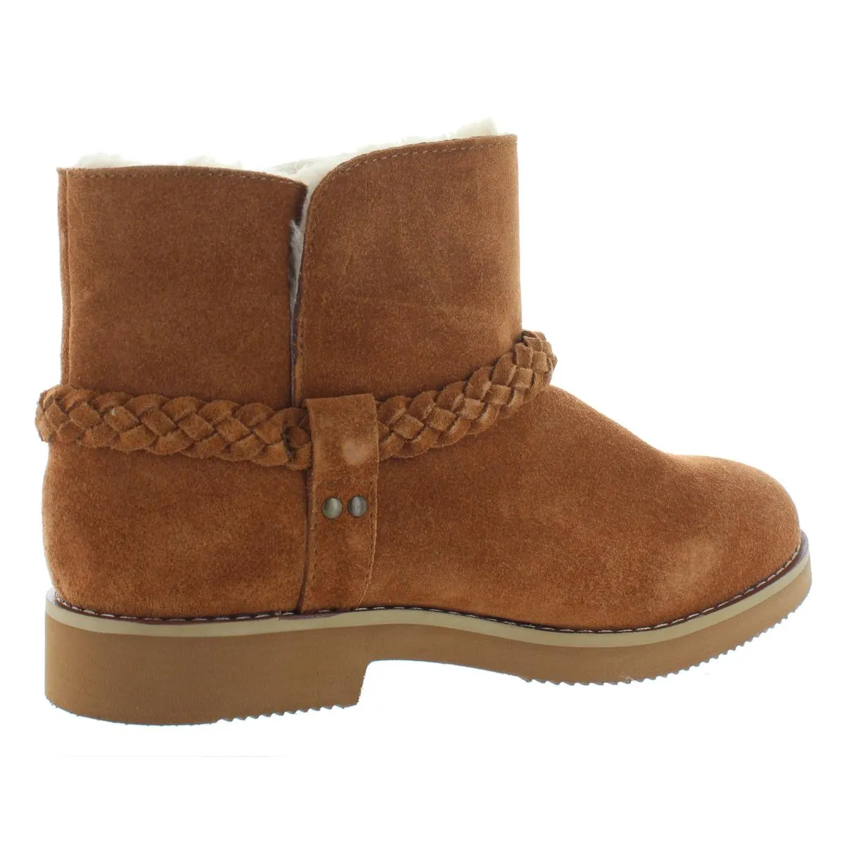 Kaii Womens Suede Faux Fur Lined Booties