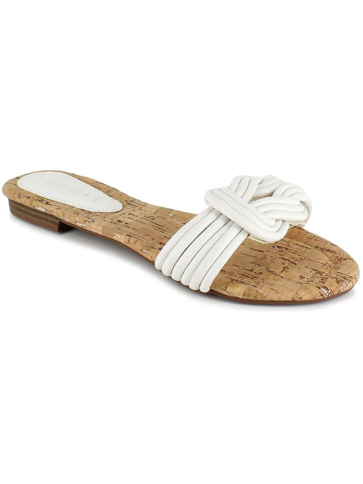 Katelyn Womens Faux Leather Flip Flop Flat Sandals