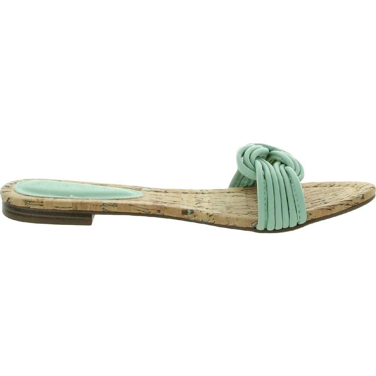 Katelyn Womens Faux Leather Flip Flop Flat Sandals