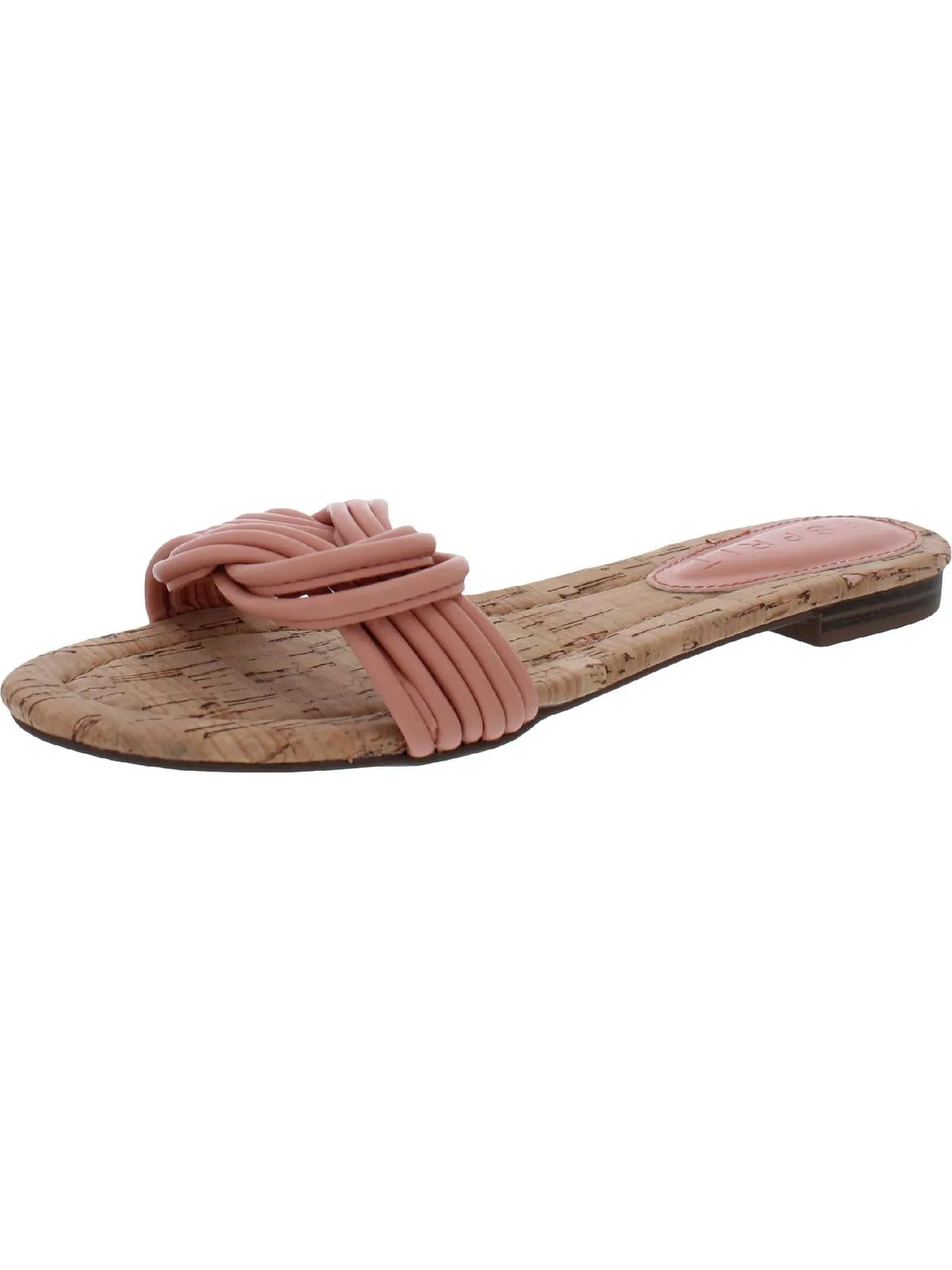 Katelyn Womens Faux Leather Flip Flop Flat Sandals