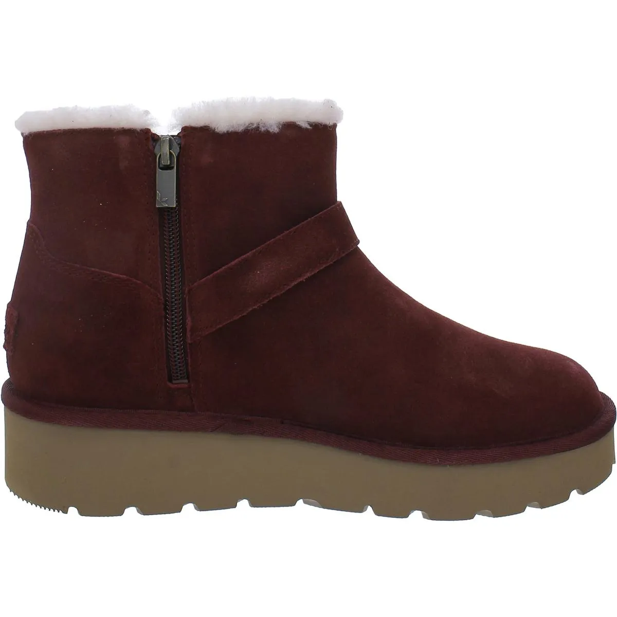 Kelissa Mini Womens Suede Faux Fur Lined Ankle Boots
