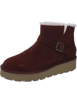 Kelissa Mini Womens Suede Faux Fur Lined Ankle Boots