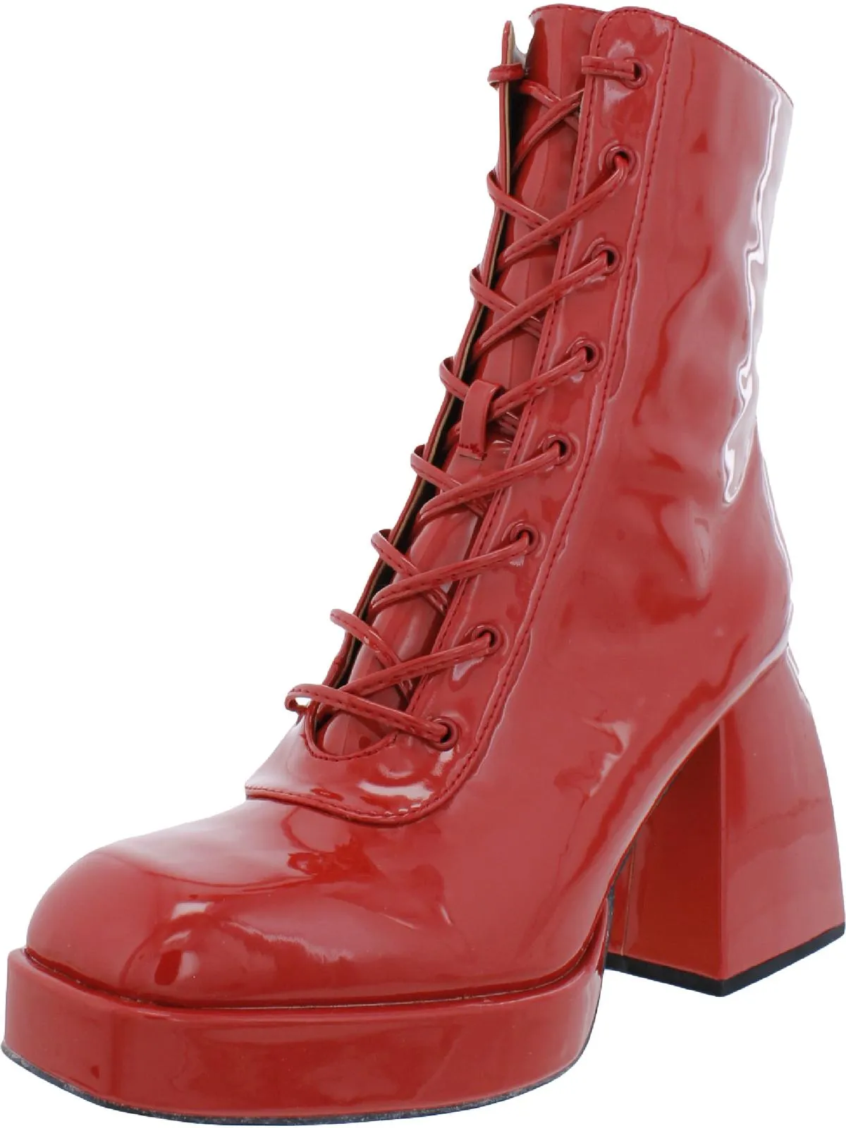 Kia Womens Block Heel Platform Mid-Calf Boots