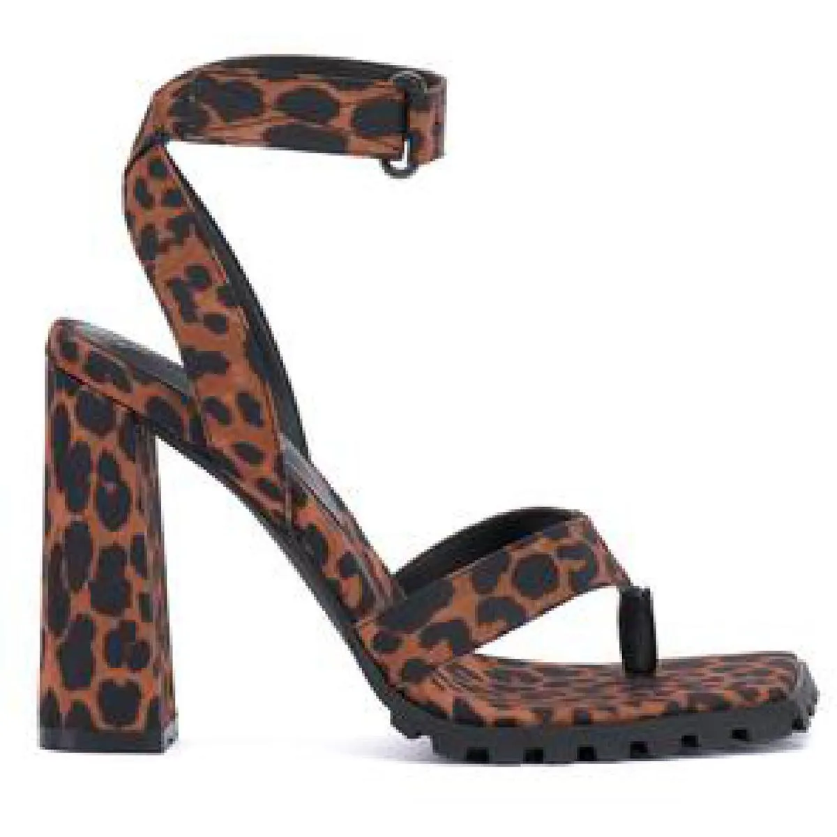 Kielne Womens Square Toe Ankle Strap Heel Sandals