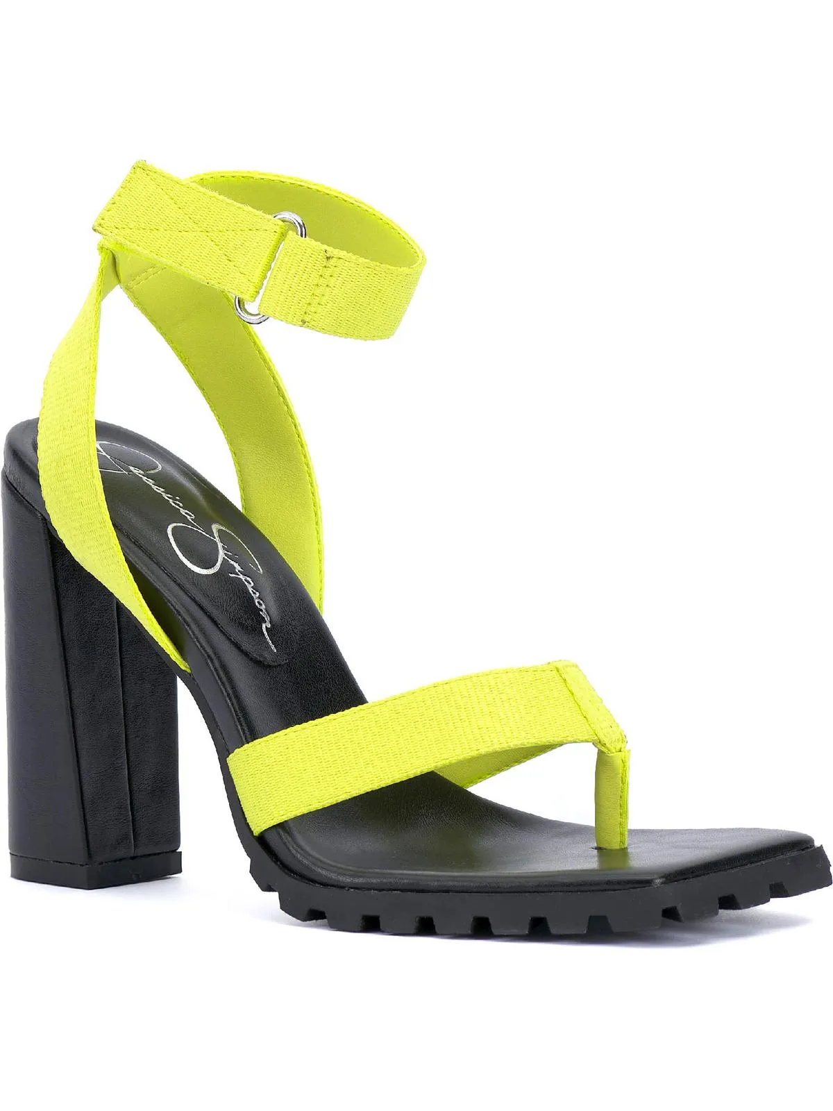 Kielne Womens Square Toe Ankle Strap Heel Sandals