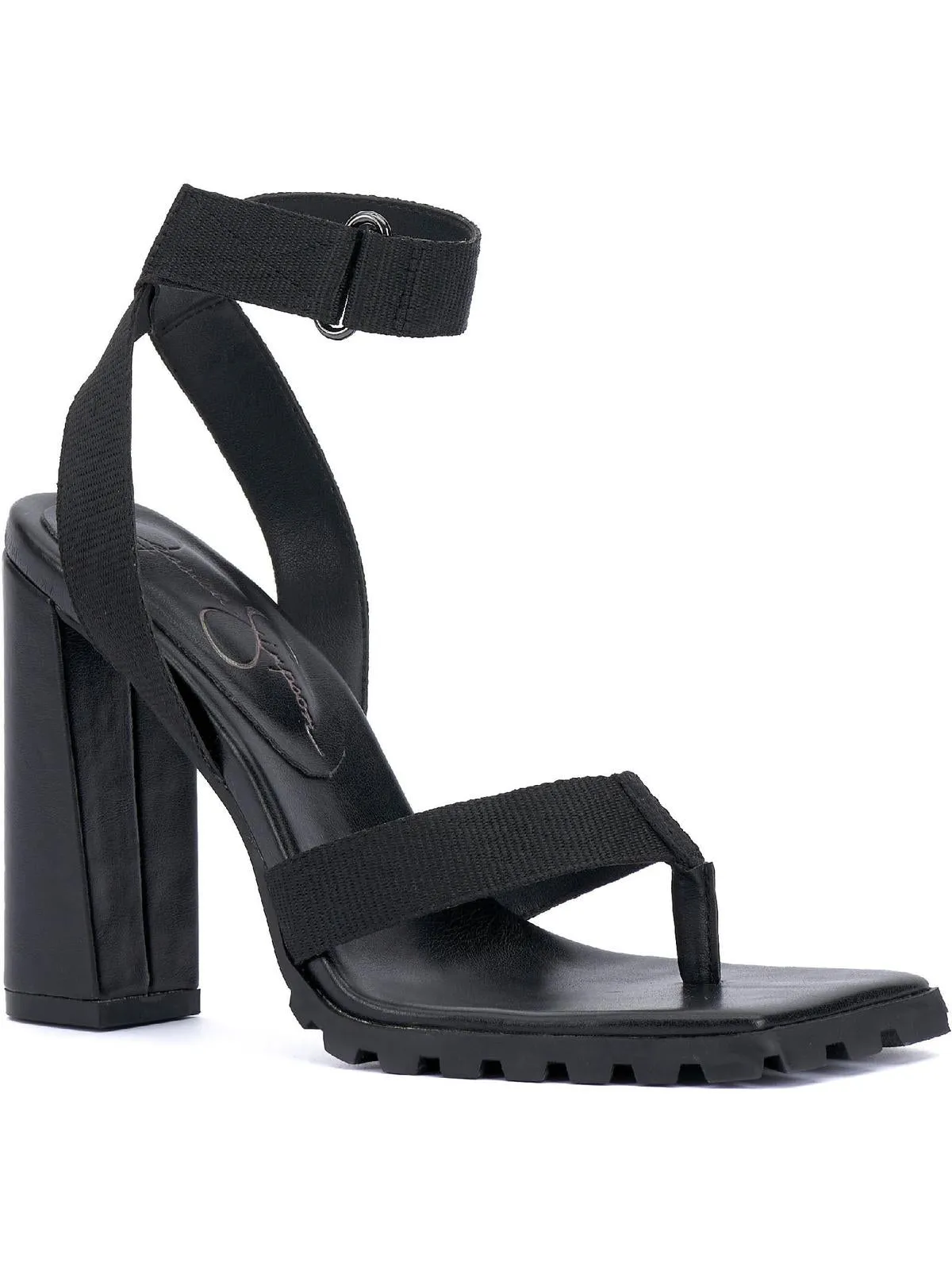 Kielne Womens Square Toe Ankle Strap Heel Sandals