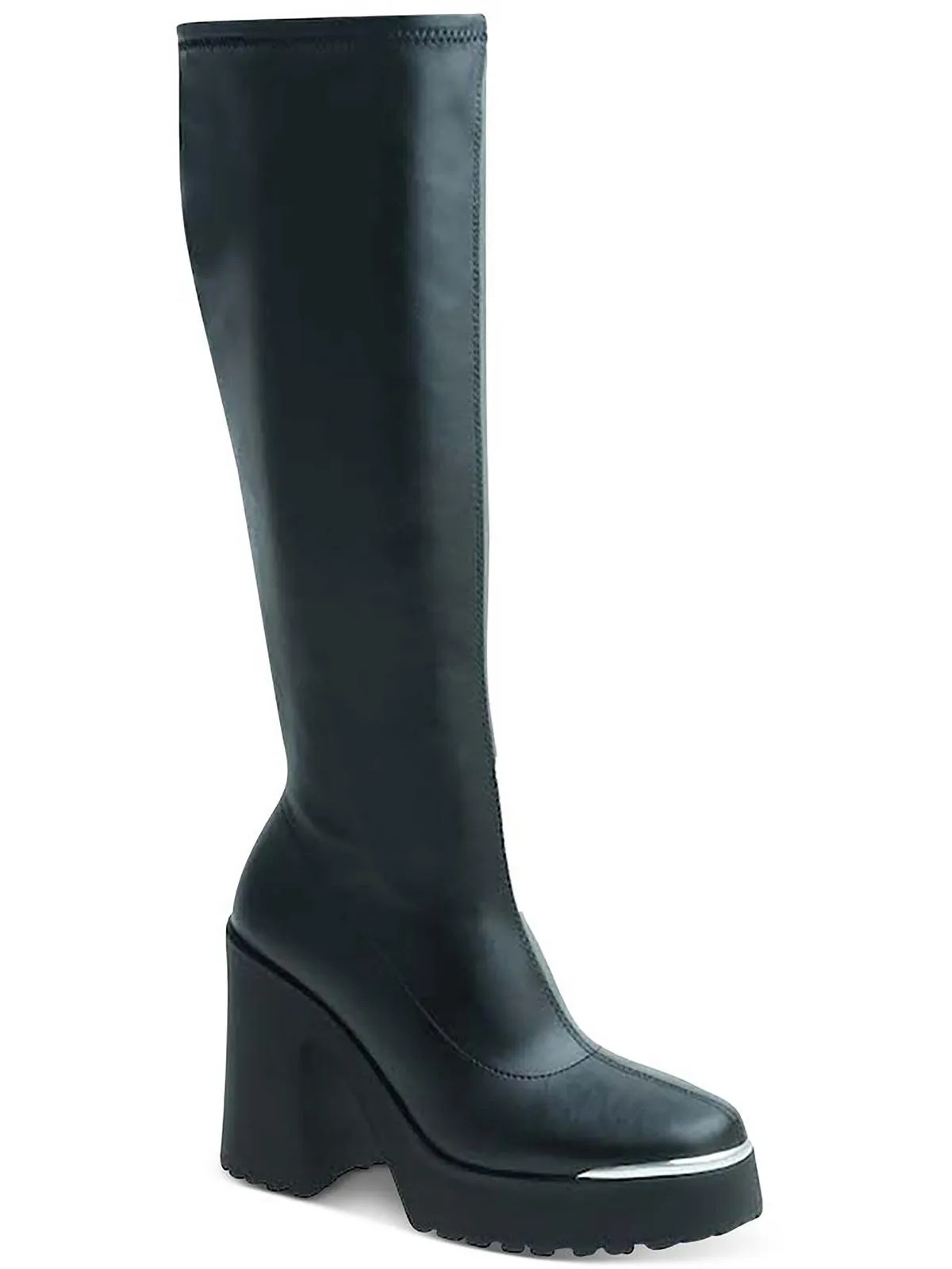 Killian Womens Faux leather Side Zip Knee-High Boots