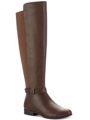 Kimmball Womens Solid Stretch Over-The-Knee Boots