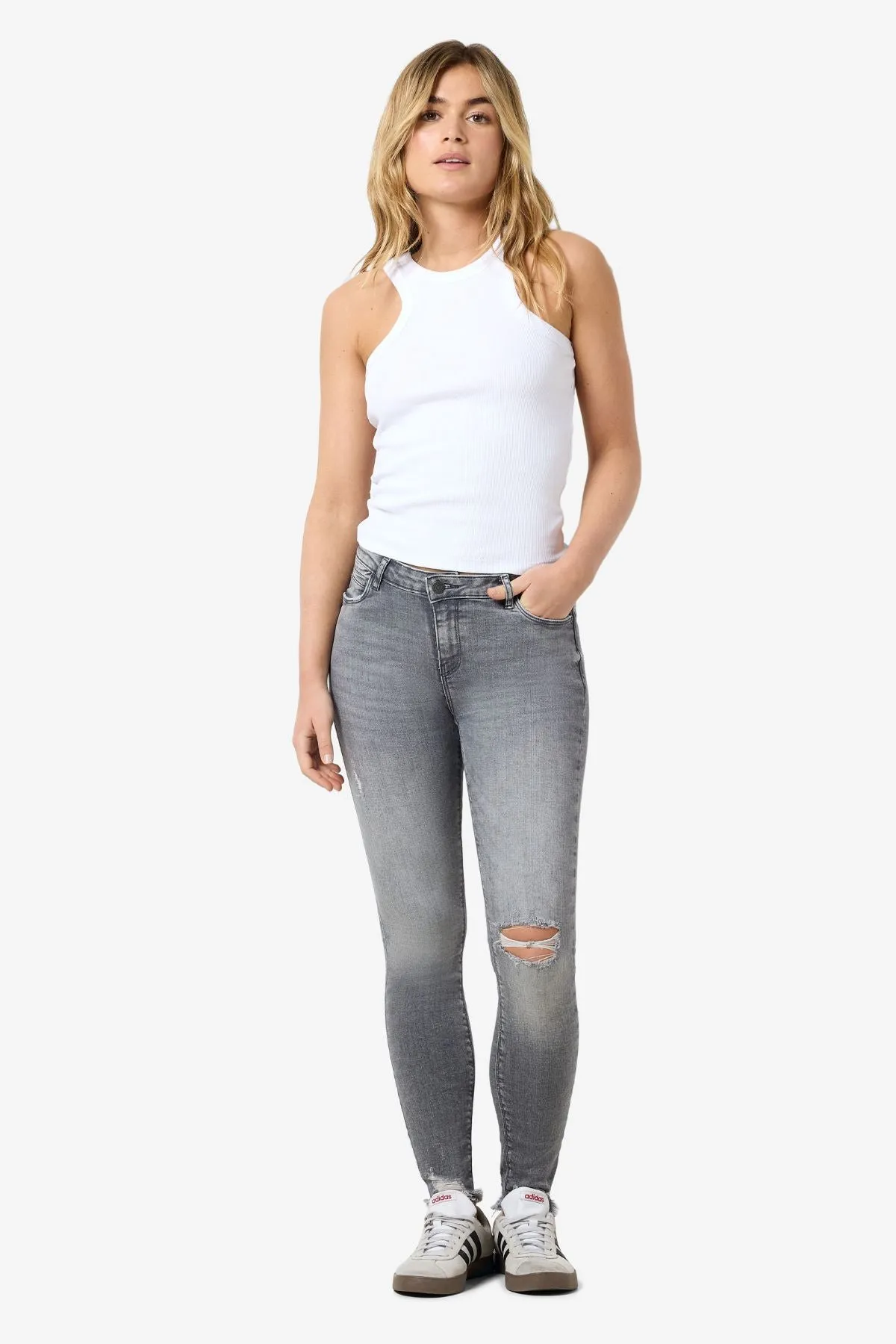 Kimmy Skinny Jeans - Medium Grey Denim