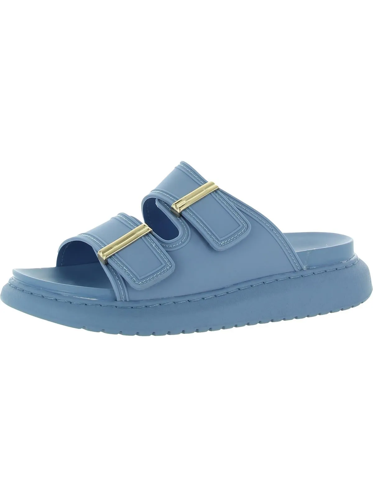 Kingsley Womens Strappy Slip On Slide Sandals