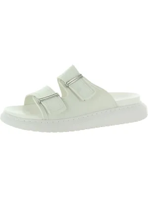 Kingsley Womens Strappy Slip On Slide Sandals