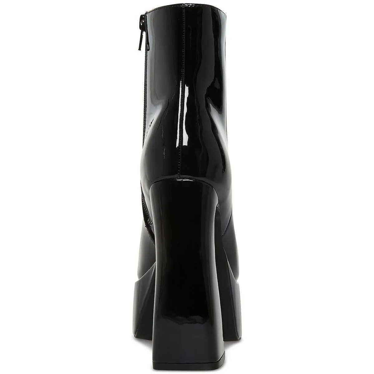 Kourtt Womens Patent Platforms Mid-Calf Boots