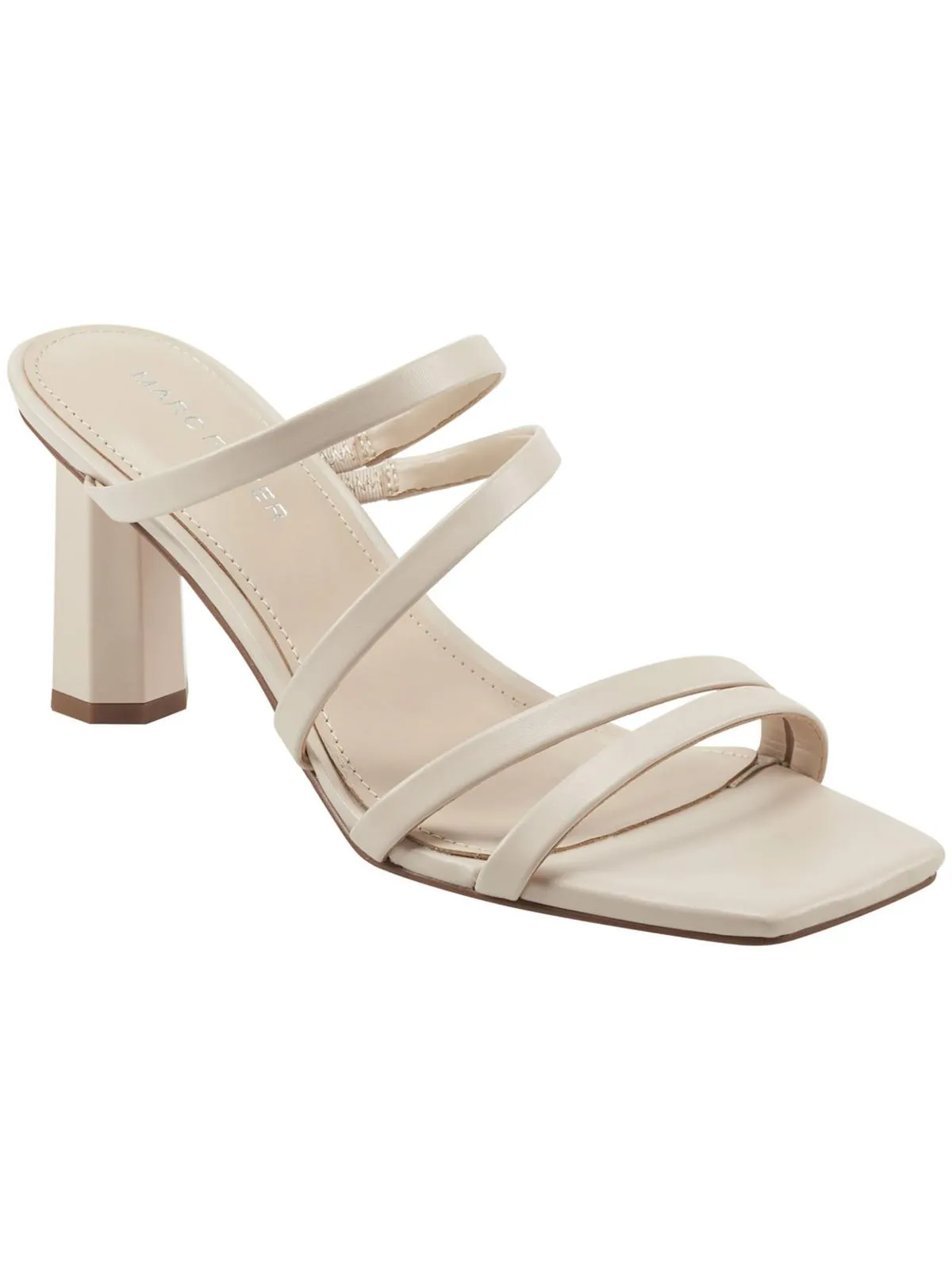 Kristin Womens Faux Leather Slip On Strappy Sandals