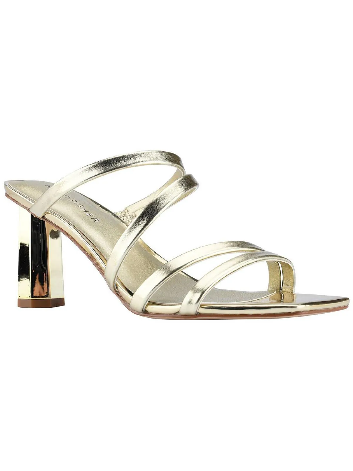 Kristin Womens Faux Leather Slip On Strappy Sandals